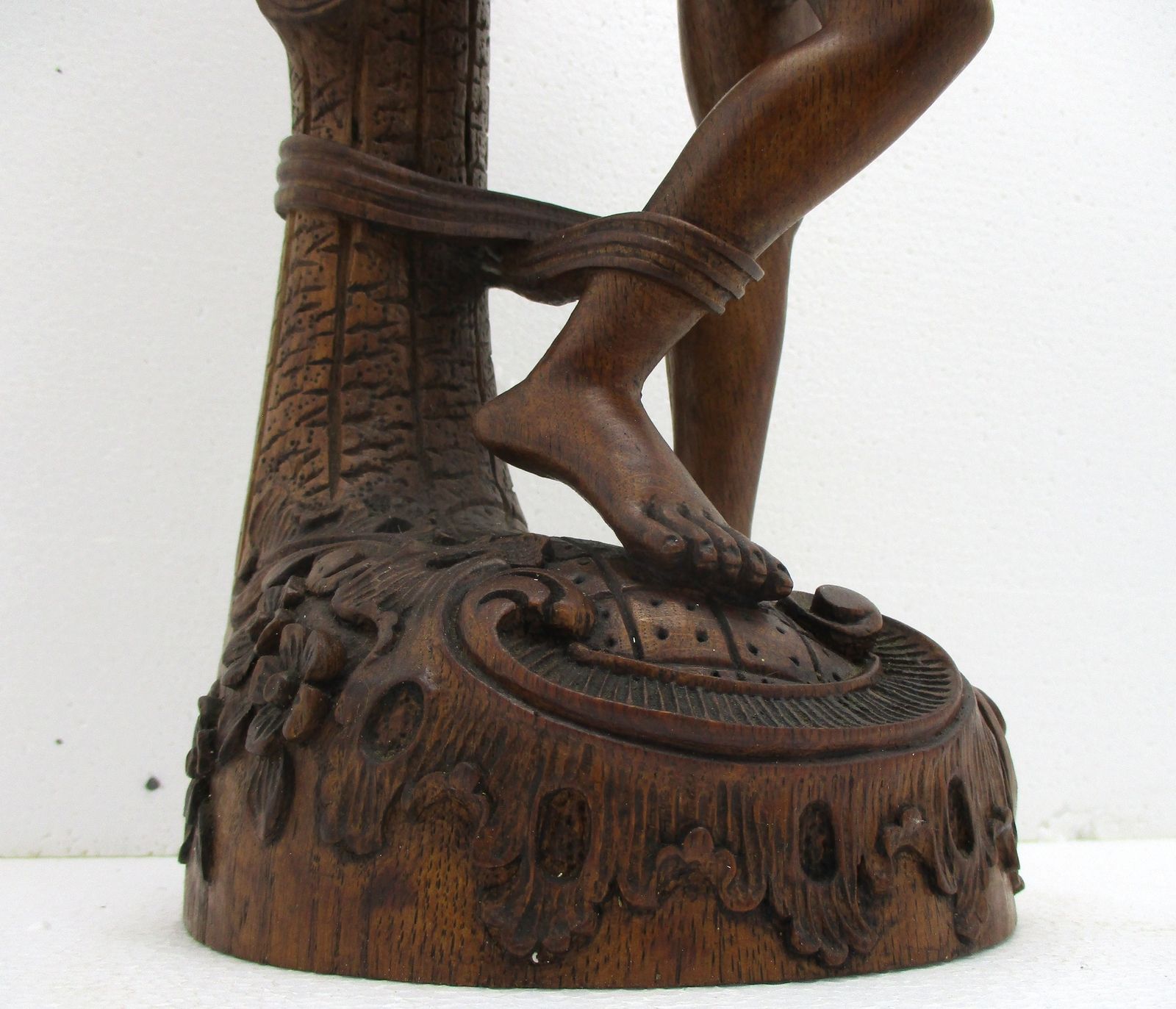 L Hand Carved Wooden Statue Saint Sebastian Martyr Saint Sculpture Collector Wow photo buy