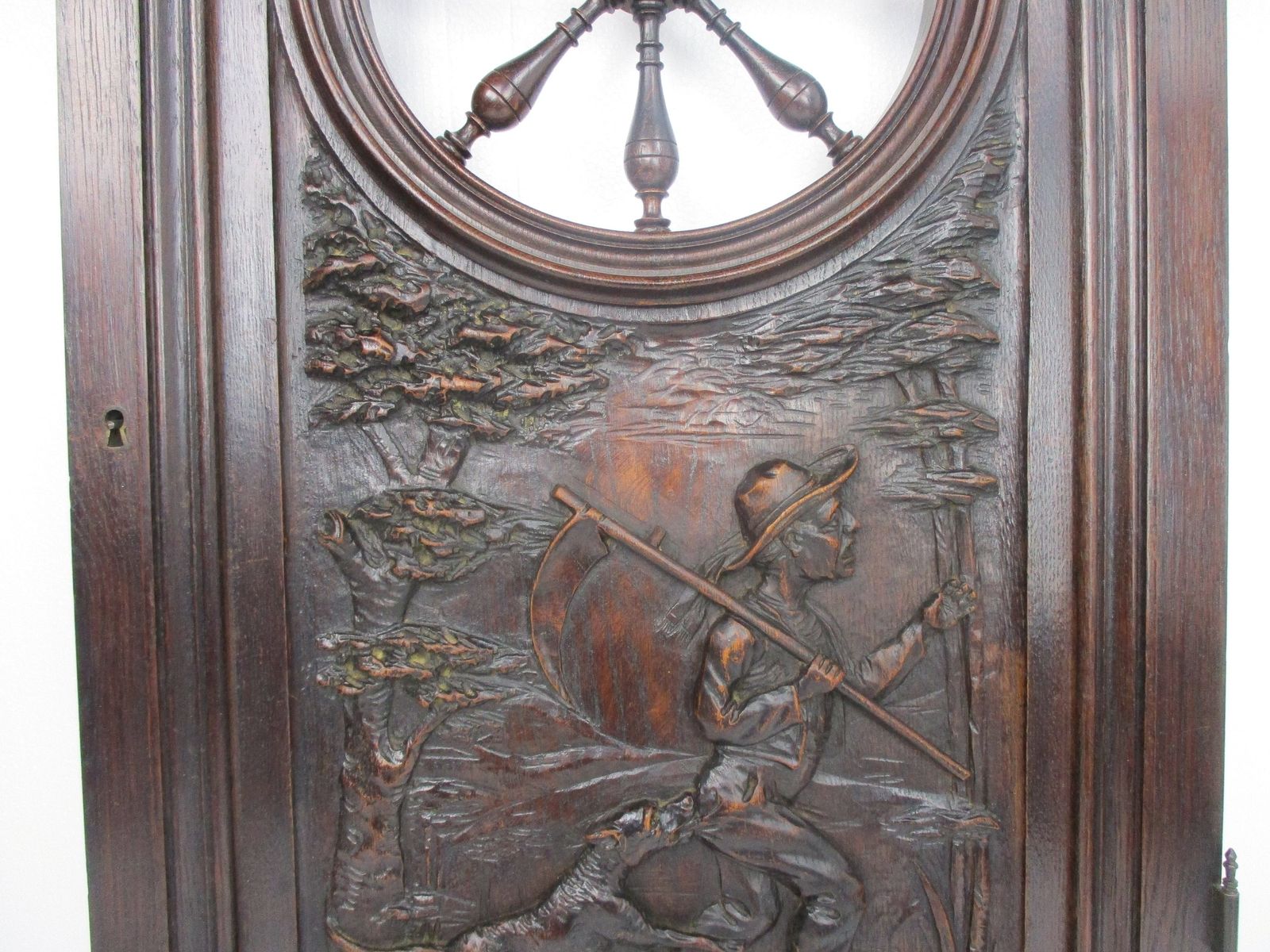 Antique French Breton Hand Carved Wood Oak Door Panel Reclaimed Architectural Fa photo vinterior