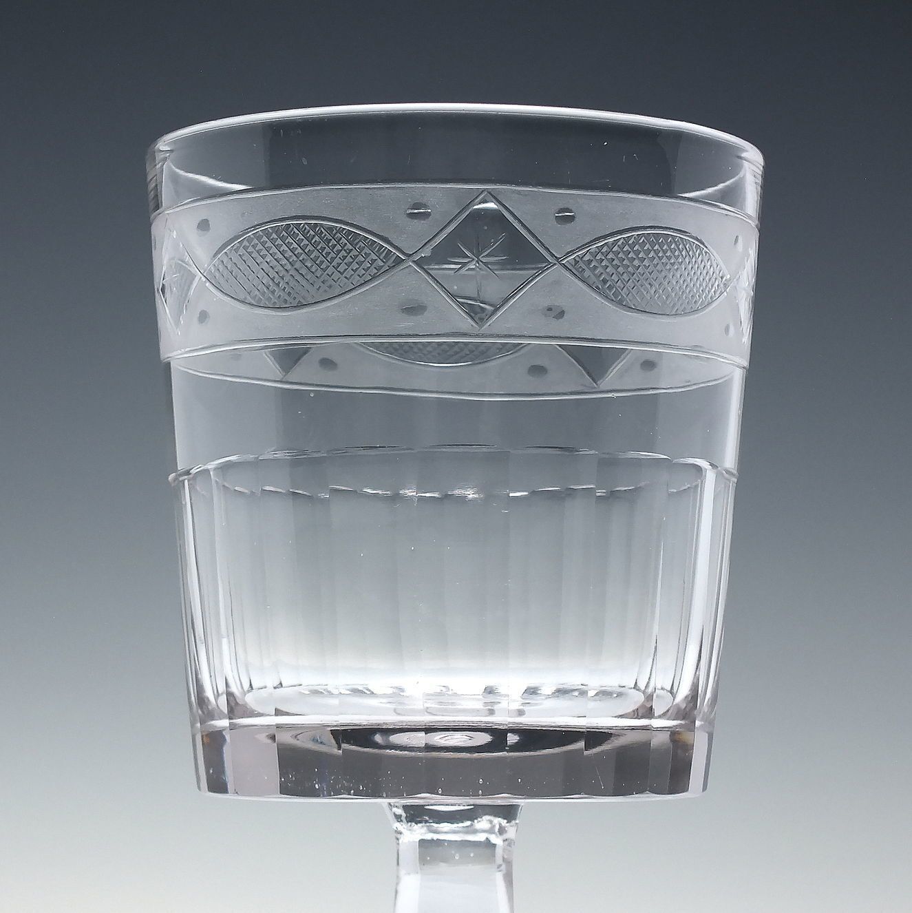 Georgian Anglo Irish Bucket Bowl Cut Rummer Glass C1820 photo furniture