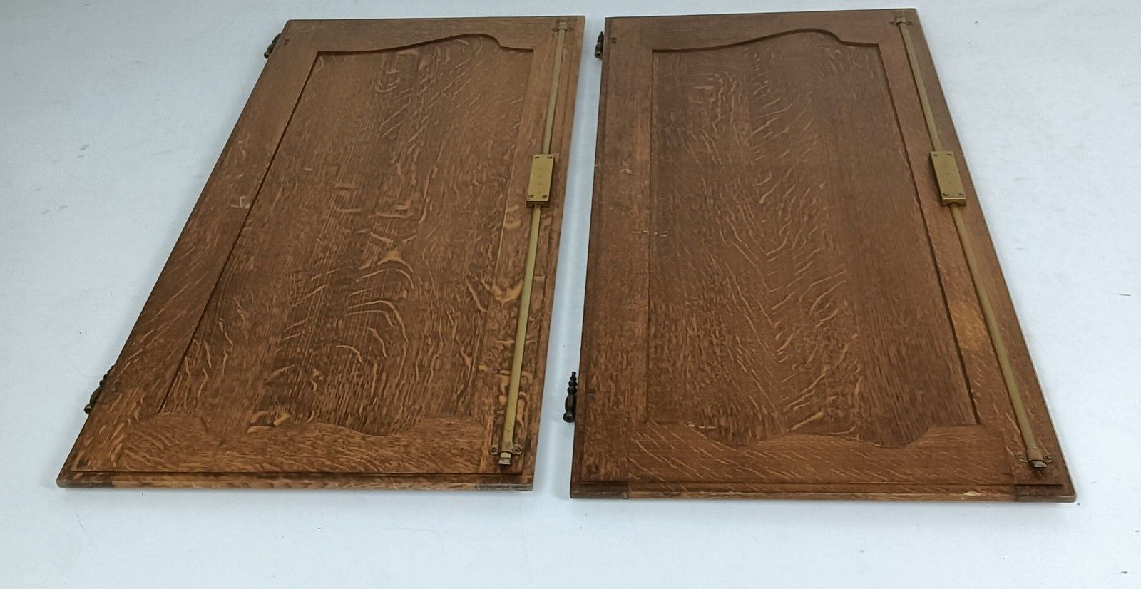 Couple Antique Hand Carved Wooden Door Panels Reclaimed Architectural Salvaged photo buy