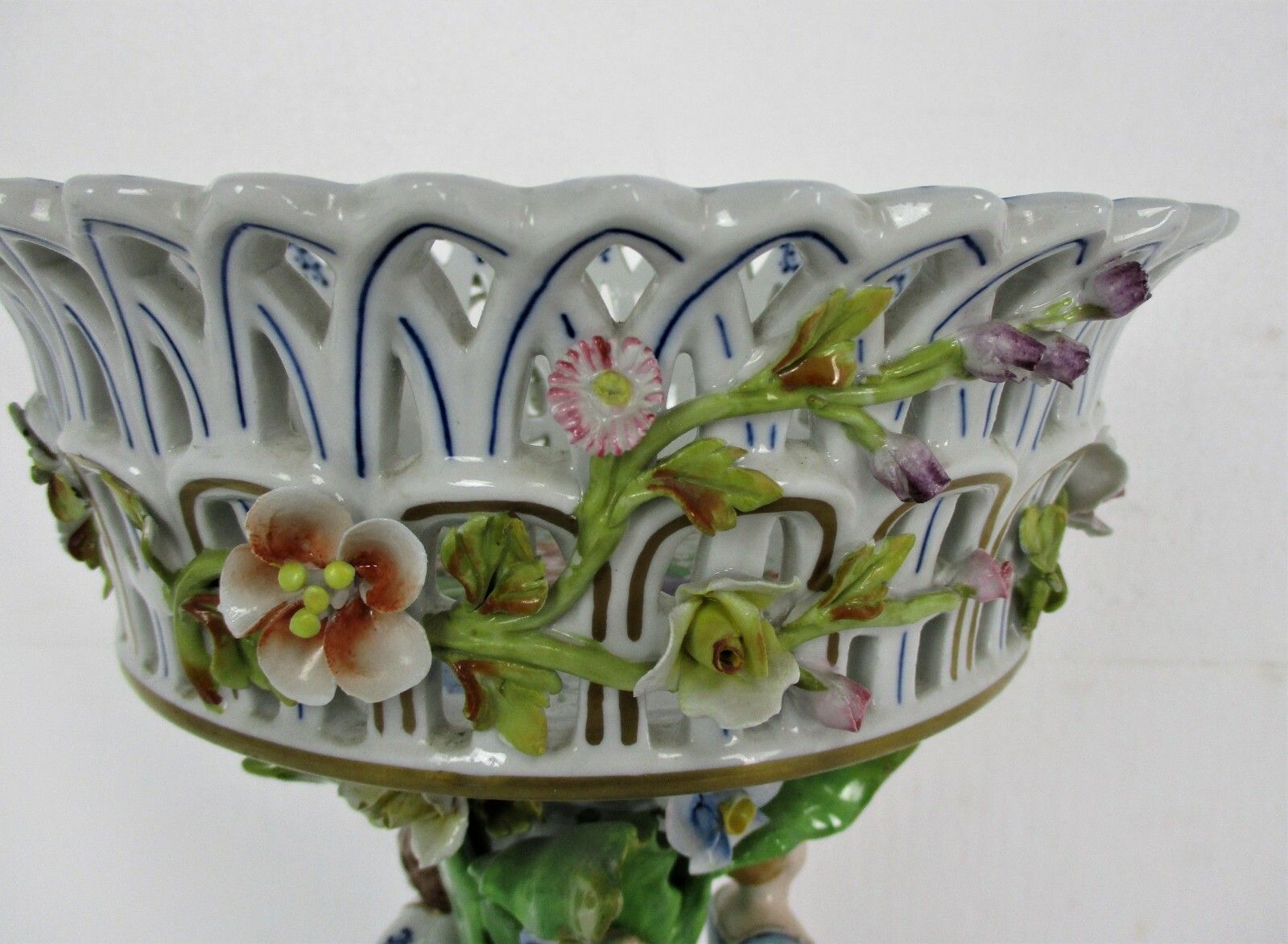 French Sevres Large Table Centerpiece  Marked Porcelain Figurines Delicate Wow photo Home Decor