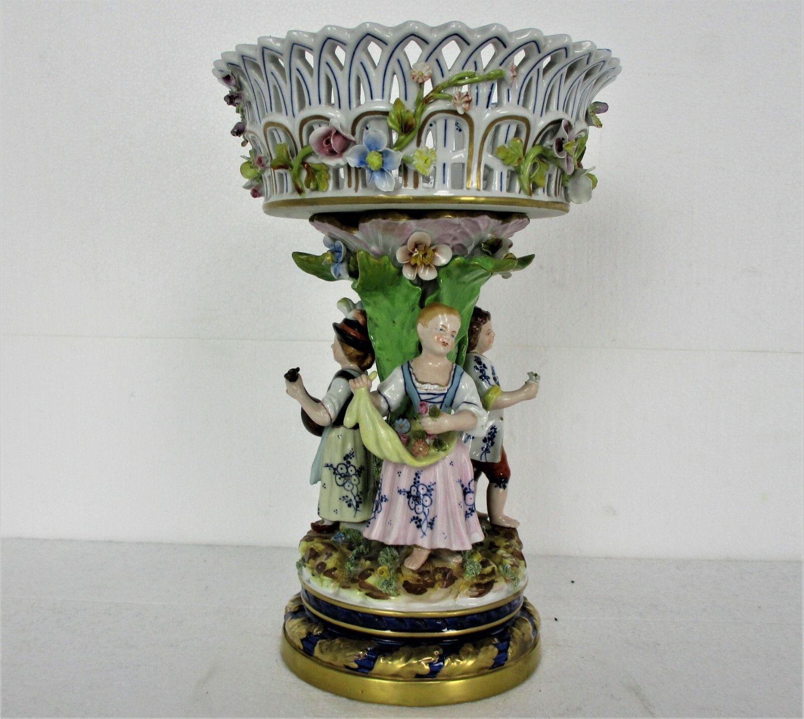 French Sevres Large Table Centerpiece  Marked Porcelain Figurines Delicate Wow photo buy