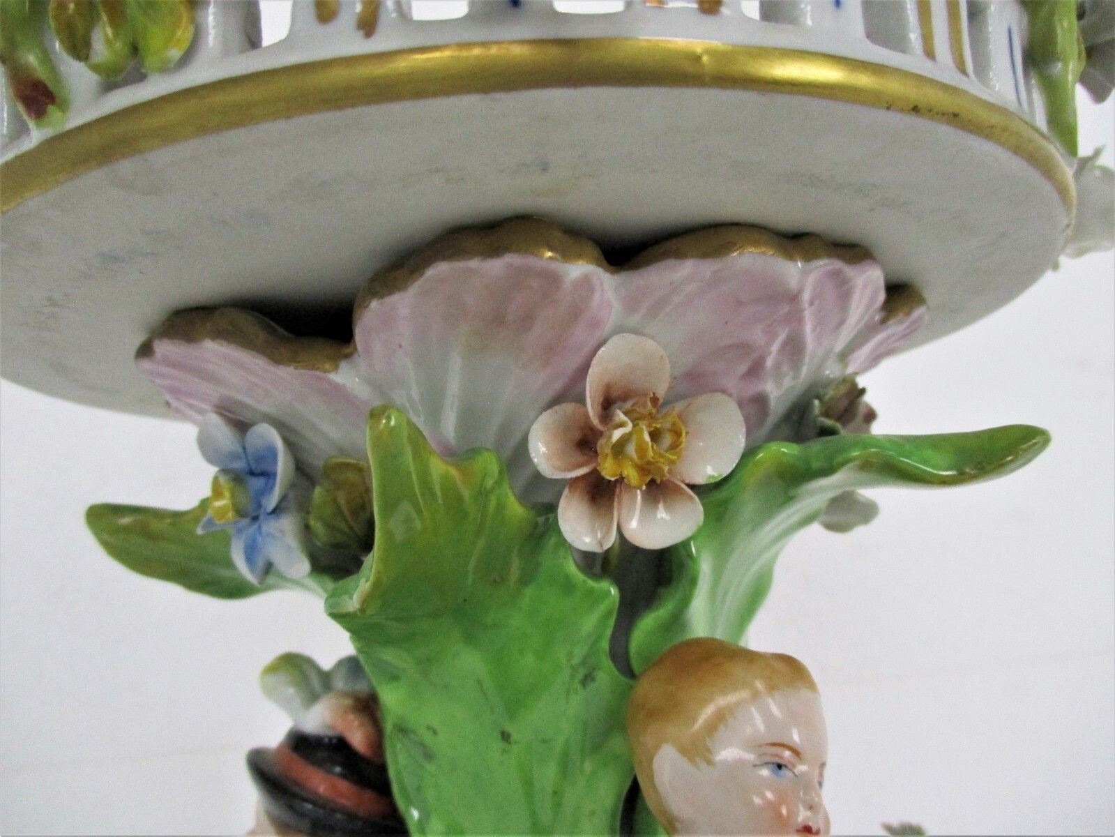 French Sevres Large Table Centerpiece  Marked Porcelain Figurines Delicate Wow photo vintage