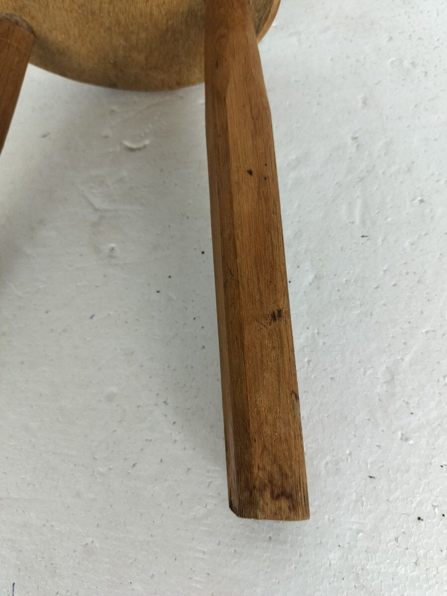 Milking Stool Pedestal Plant Stand Side Table Farmhouse Barn Farmhouse Style Vin photo Furniture