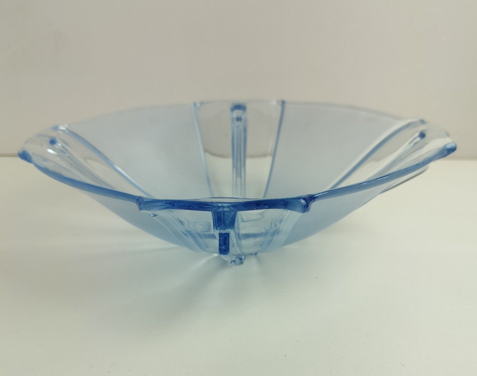 Gorgeous Art Deco Antique Art Depression Glass Rare Blue  Serving  Dish Bowl Col photo furniture