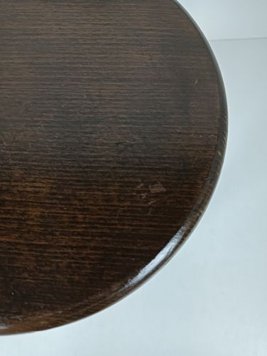 Vintage Wood Side Occasional Table Pedestal Plant Stand Two Tier Barn Country photo buy