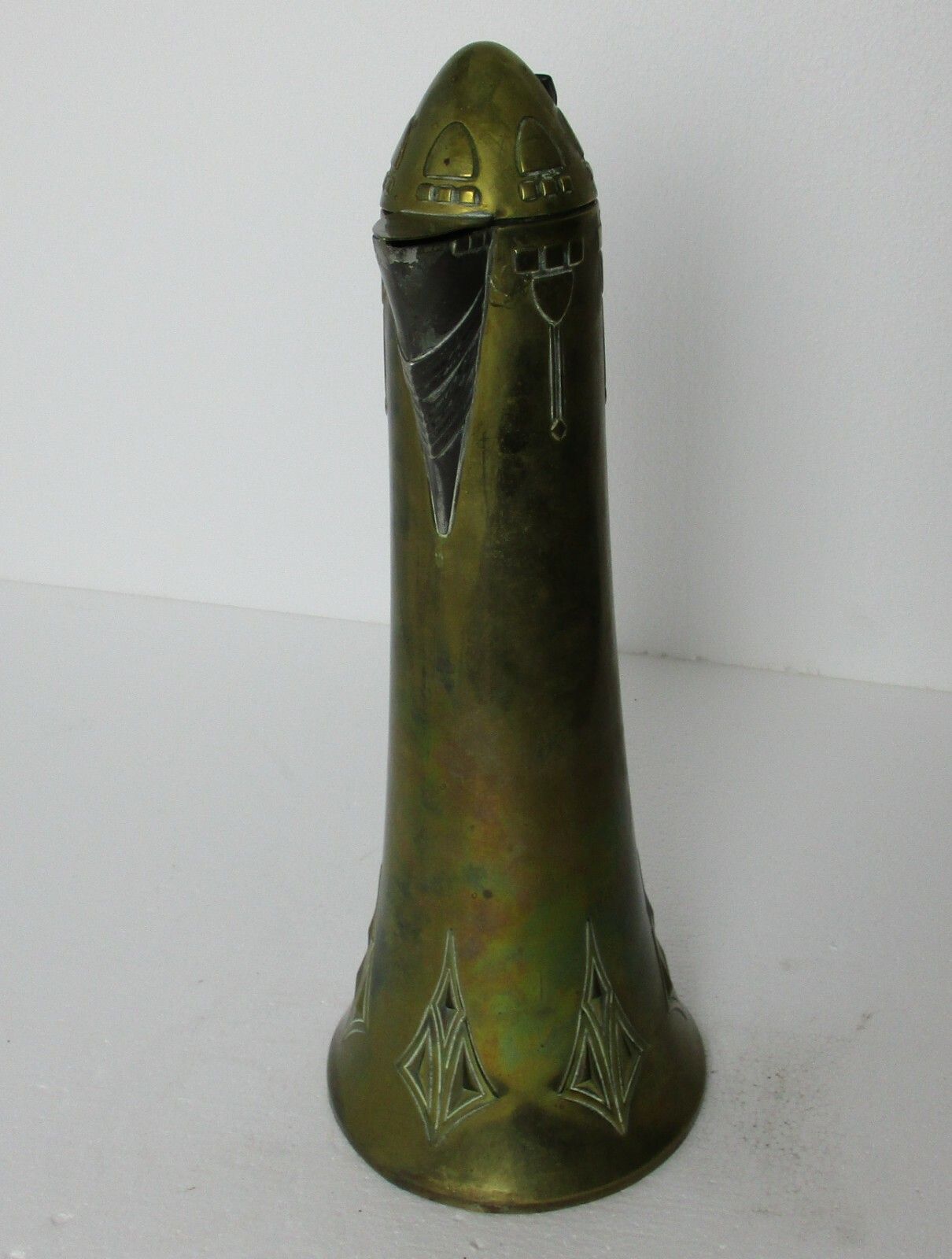 Wmf Art Nouveau German Jugendstil Tankard Jar Hammered Brass Wine Claret photo Home Decor