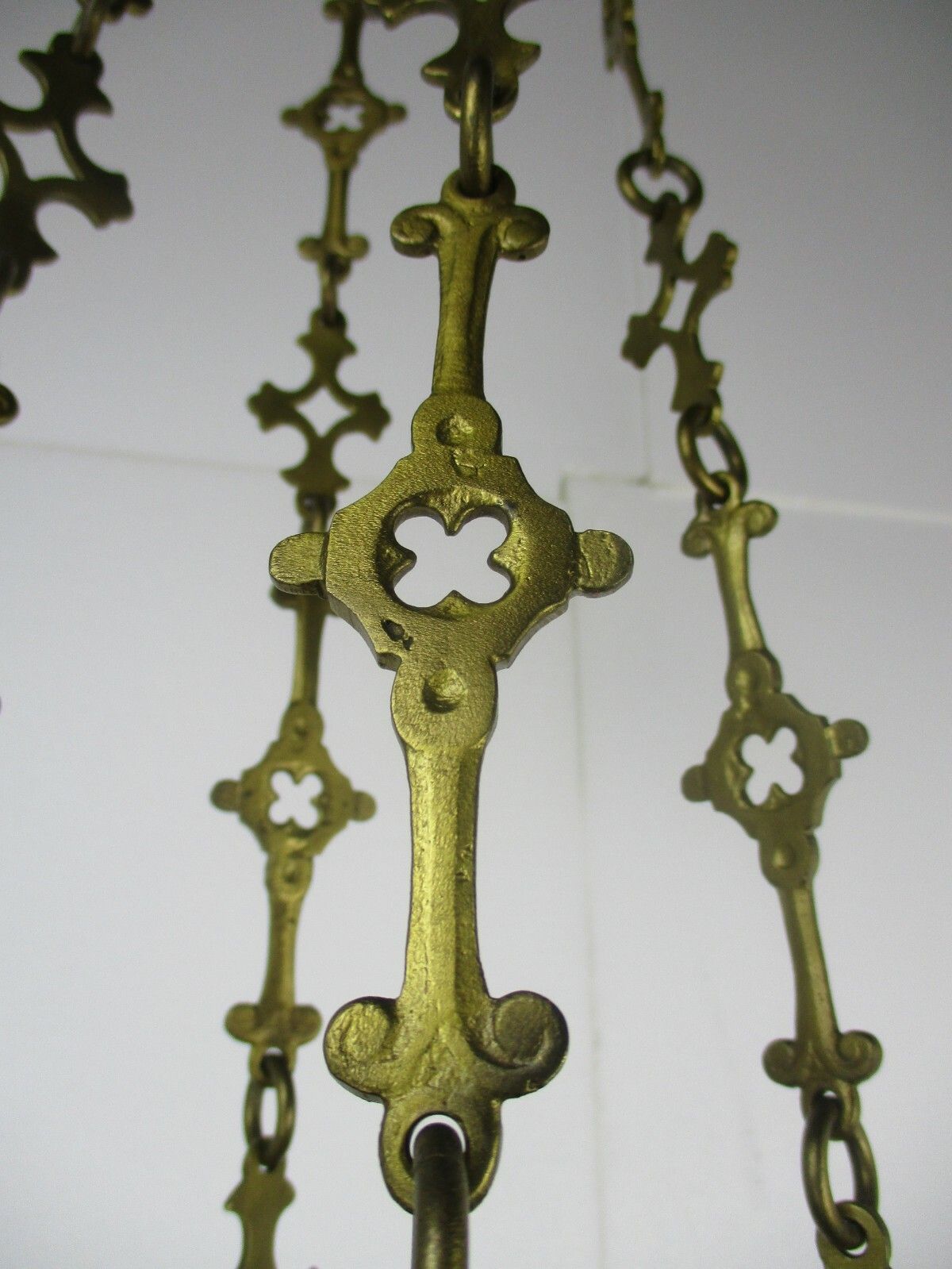 Lighting Gothic Castle Chandelier With Candles Bronze & Copper Not Electrified Antique photo