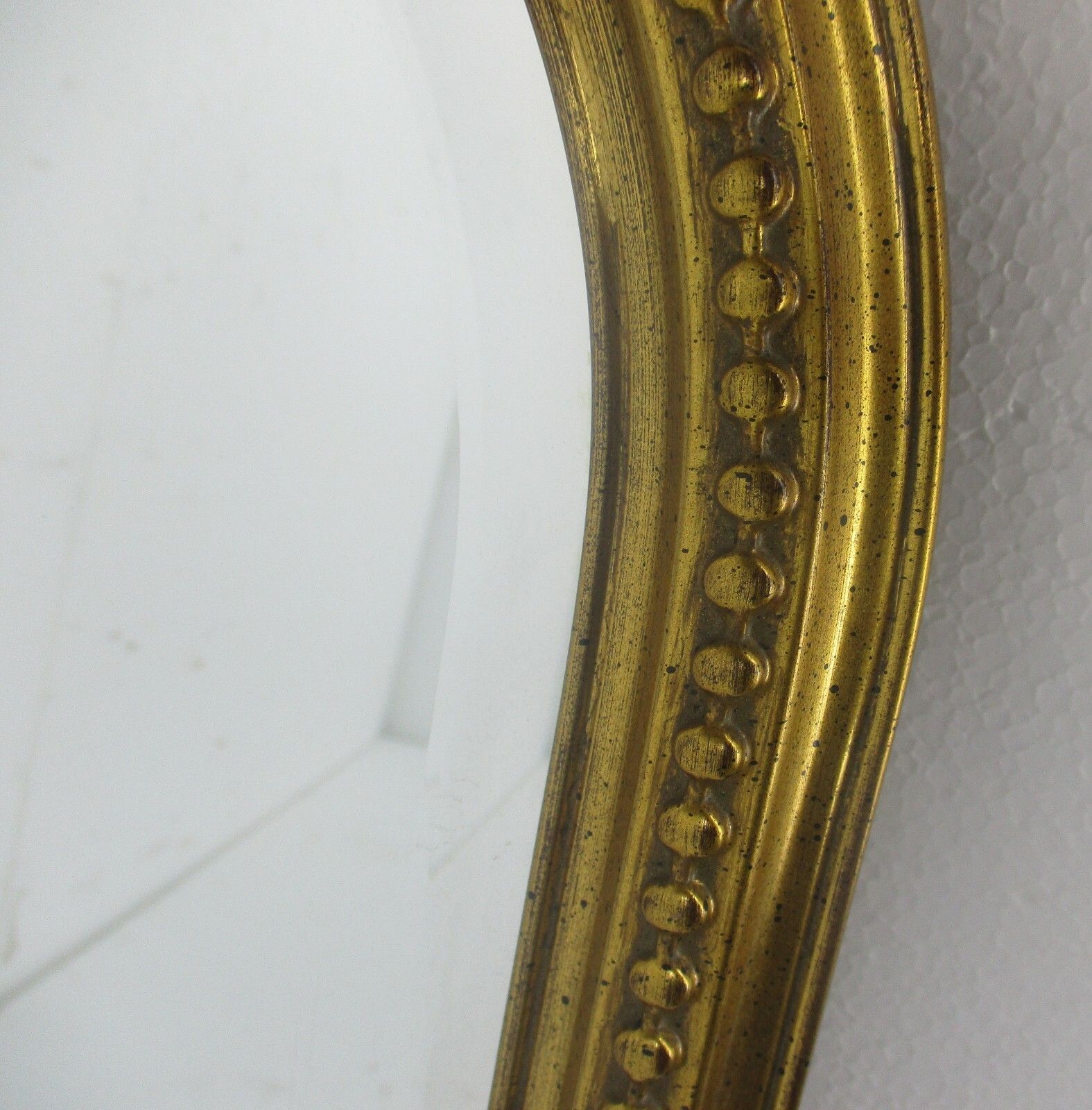 Hallway Cabinet Beveled Glass Mirror Belgium Wood Large Hobnails Stunning photo for sale