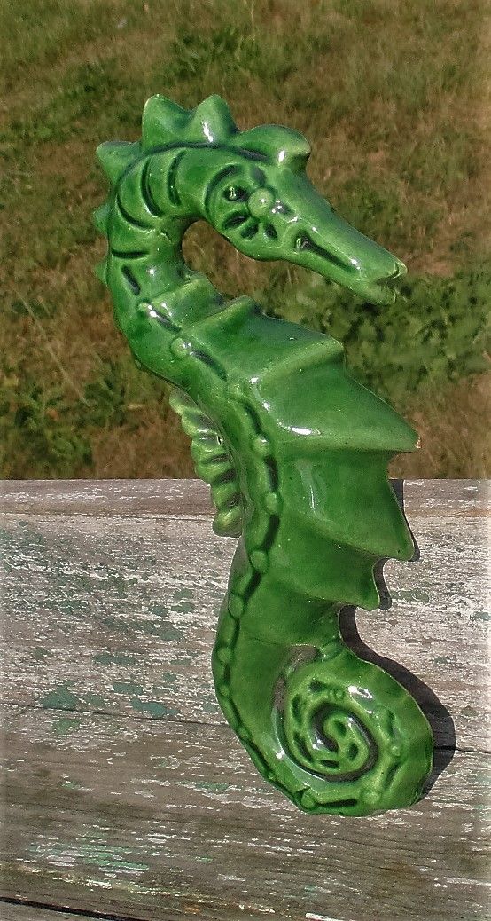Seahorse Hippocampe Modernist Ceramic Wall Plaque Era Amphora Perignem Vallauris photo vinterior