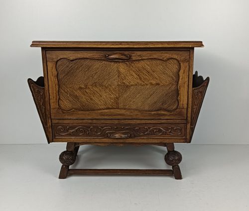 Antique Gorgeous Nightstand Cabinet With Side Compartments Exceptional Very Rare photo for sale