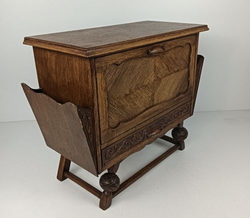 photo furniture Antique Gorgeous Nightstand Cabinet With Side Compartments Exceptional Very Rare
