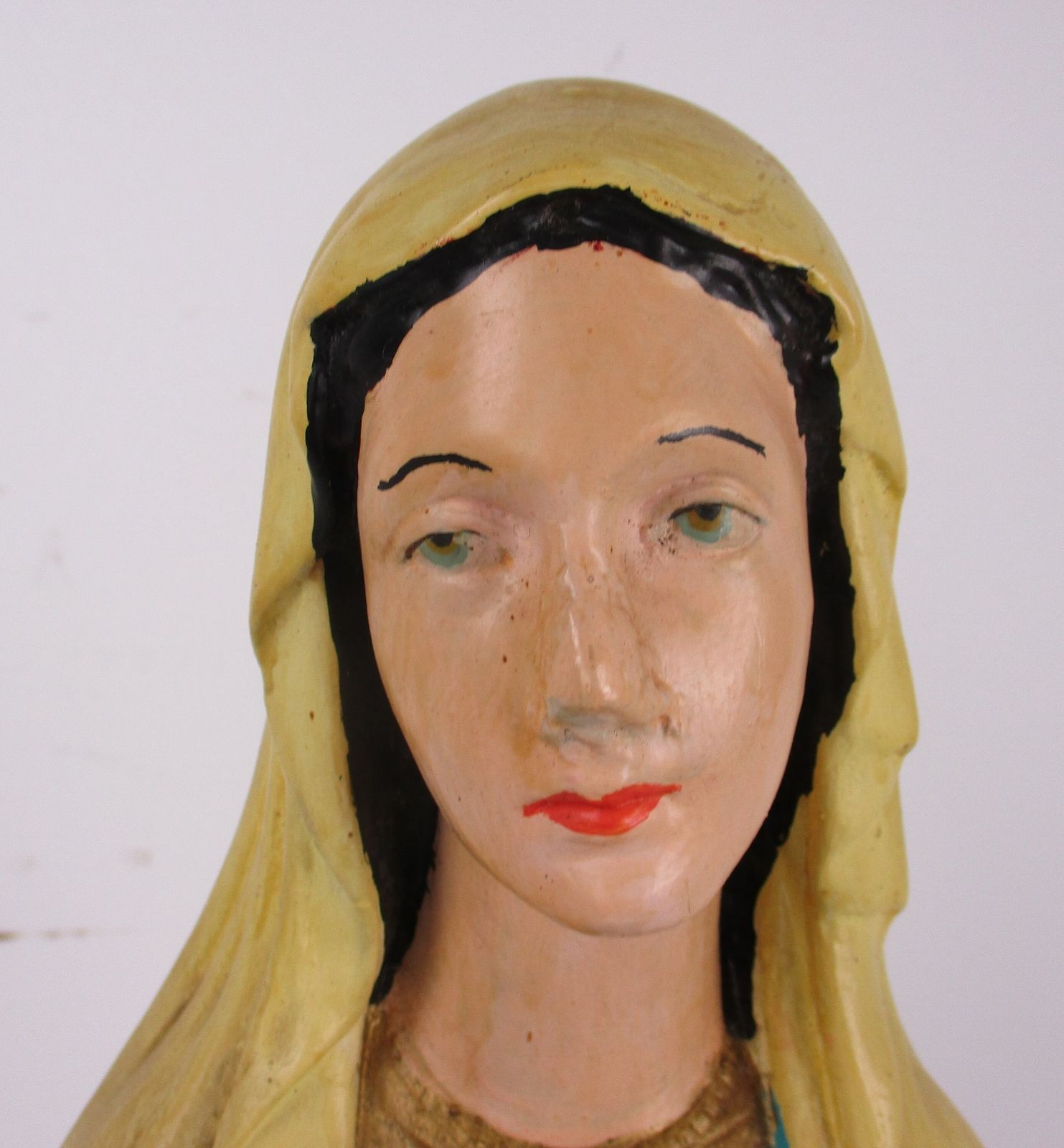 Large Monastry Chapel Statue Virgin Mary Madonna Our Lady Of Lourdes  Plaster Fr photo for sale