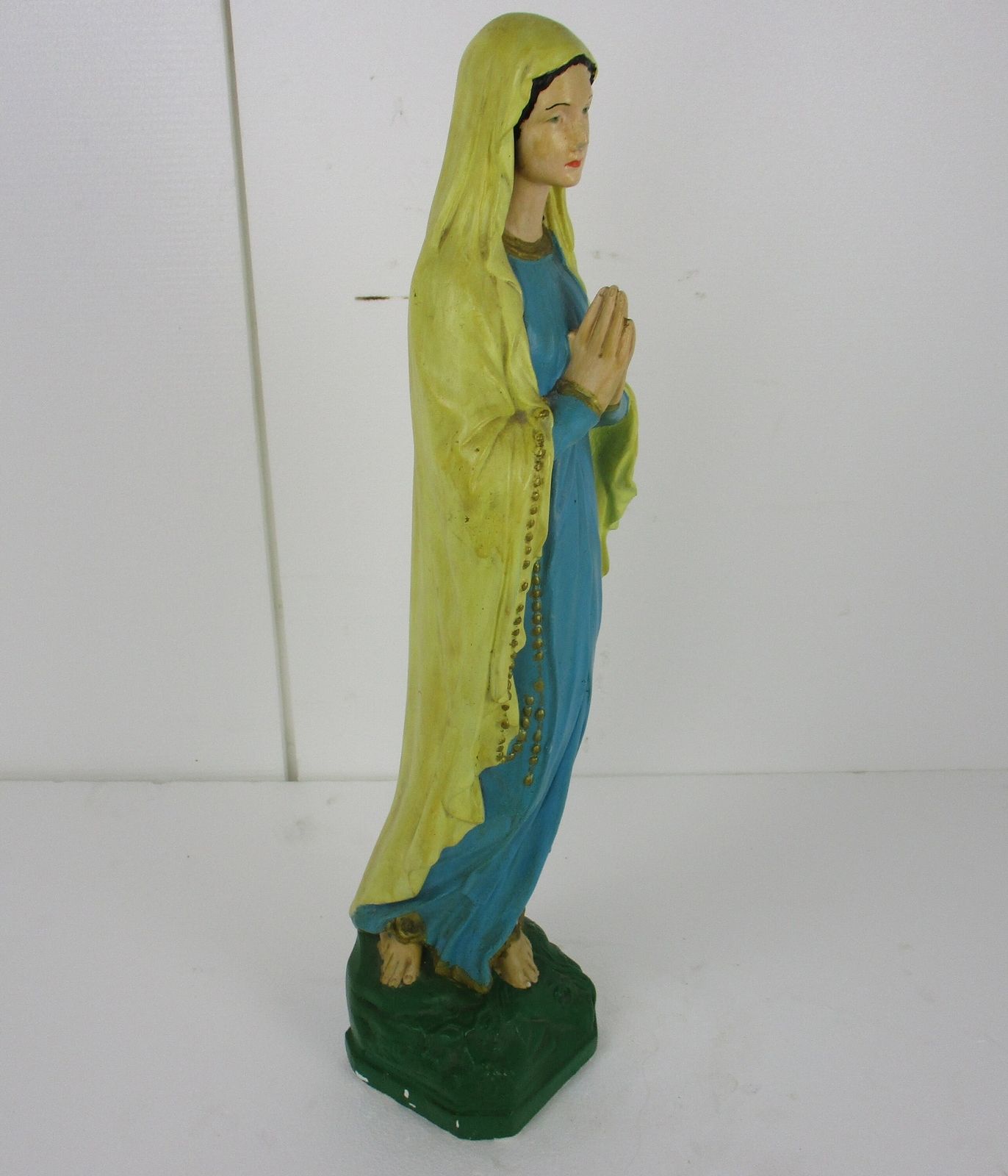 Large Monastry Chapel Statue Virgin Mary Madonna Our Lady Of Lourdes  Plaster Fr photo vinterior