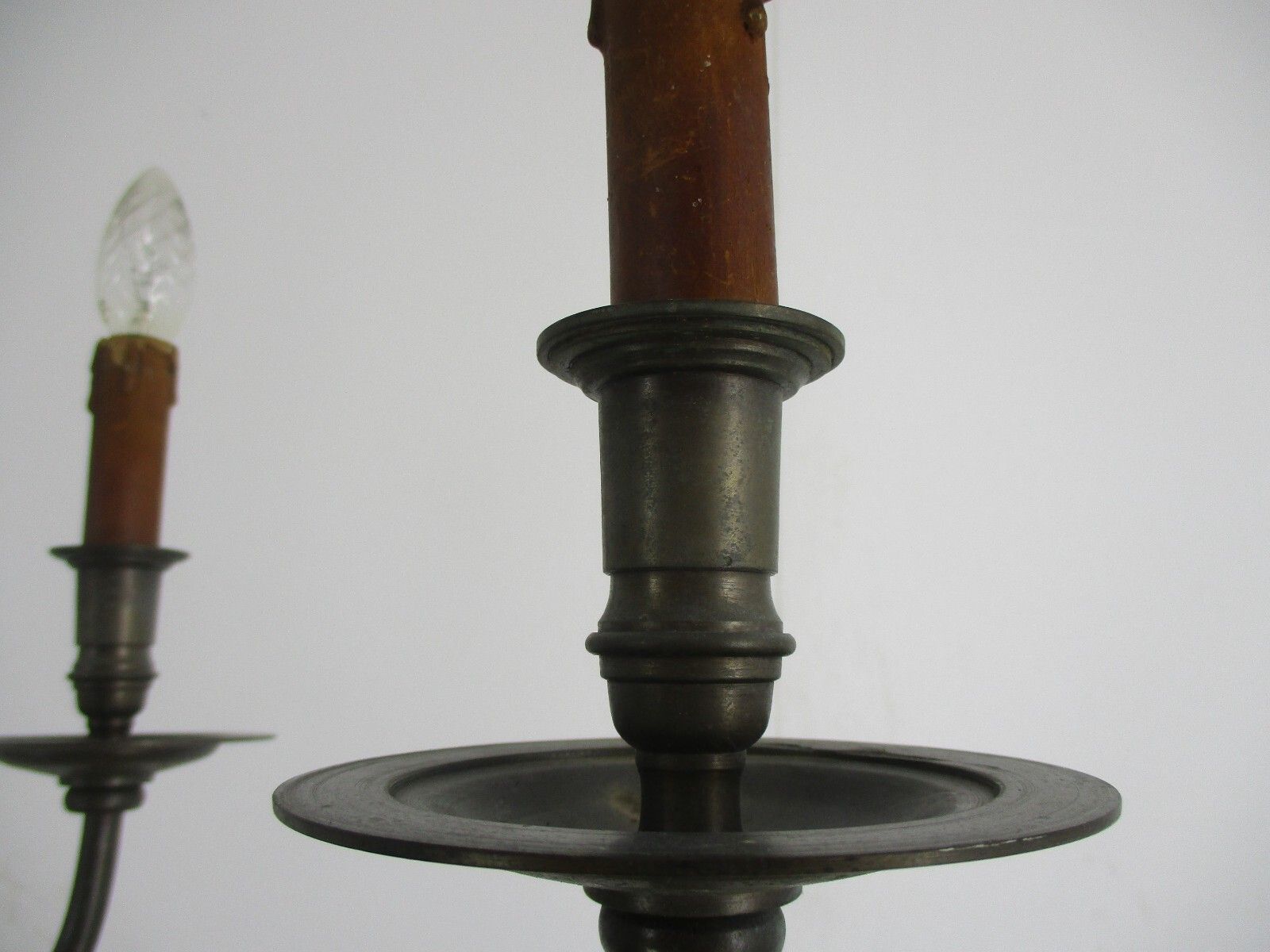 Antique Flemish Dutch Double Chandelier 6 Arms Lights Bronze 19th Century  Wow photo vintage