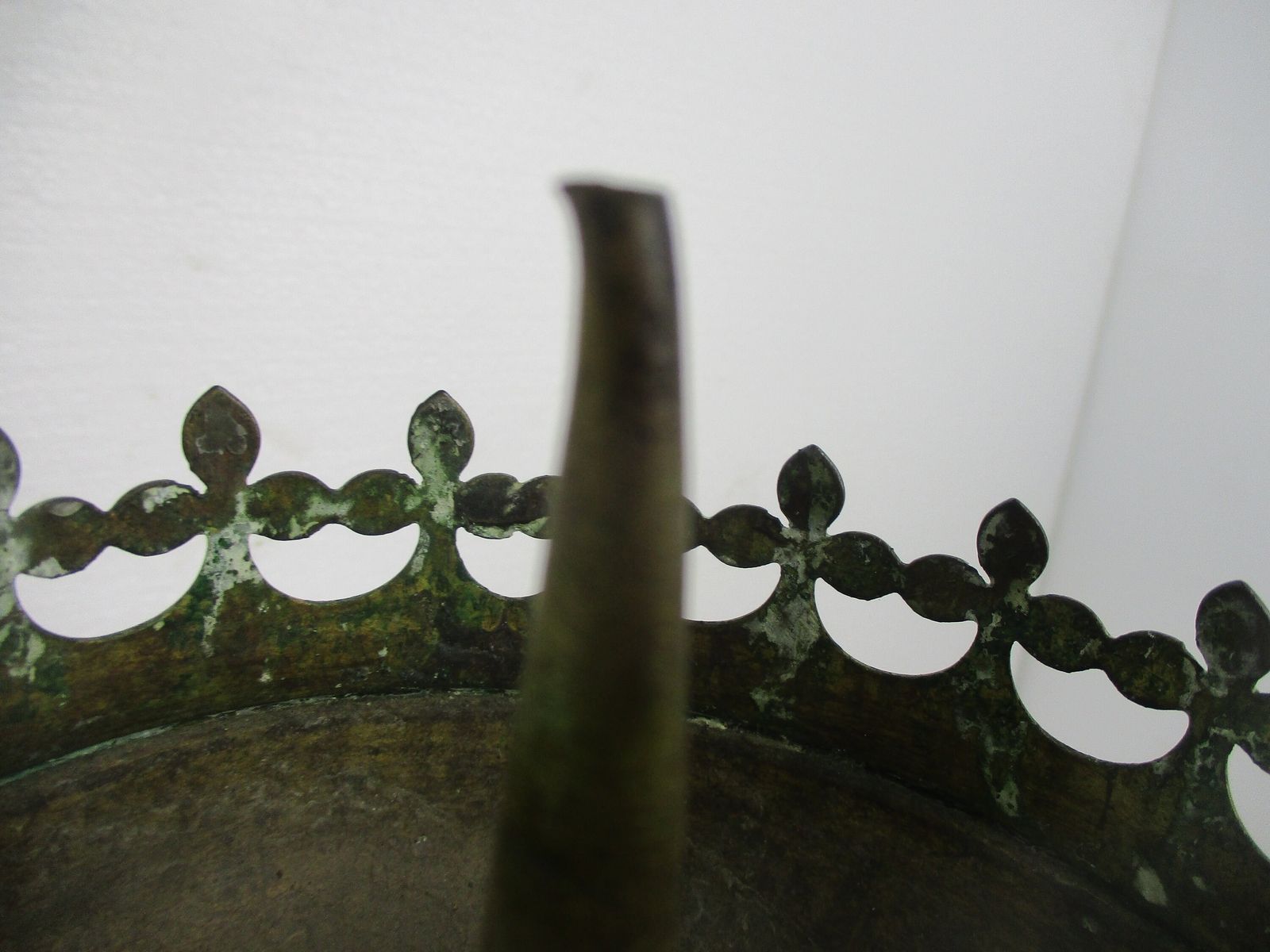 Antique Candle Holder Candle Stick Church  Chapel Altar Monastery Brass 24.4&Quo photo for sale