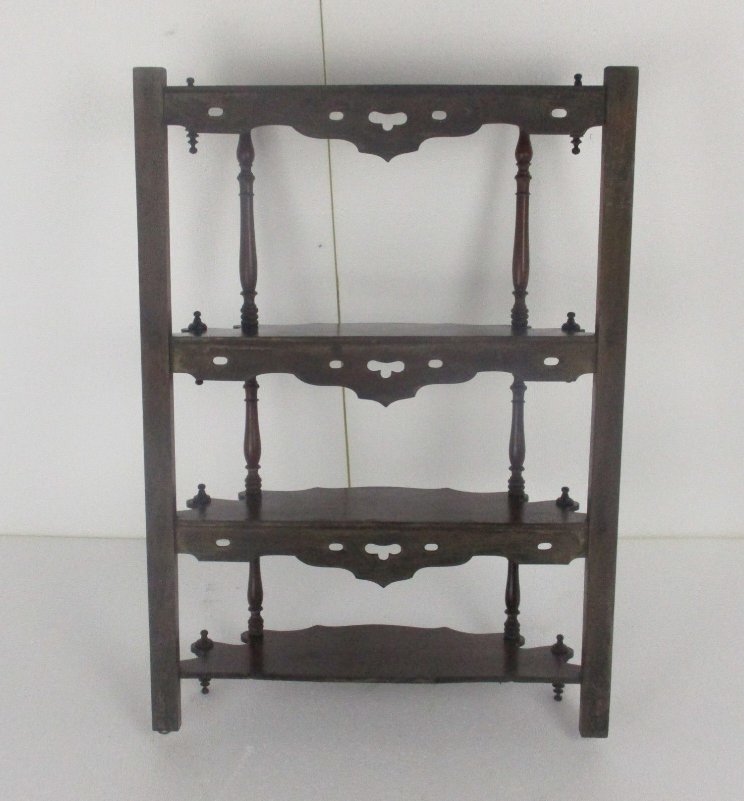 Edwardian Shelf Cabinet Bobbin Spindles Standing And Hanging Wood Gorgeous Htf photo 371.0