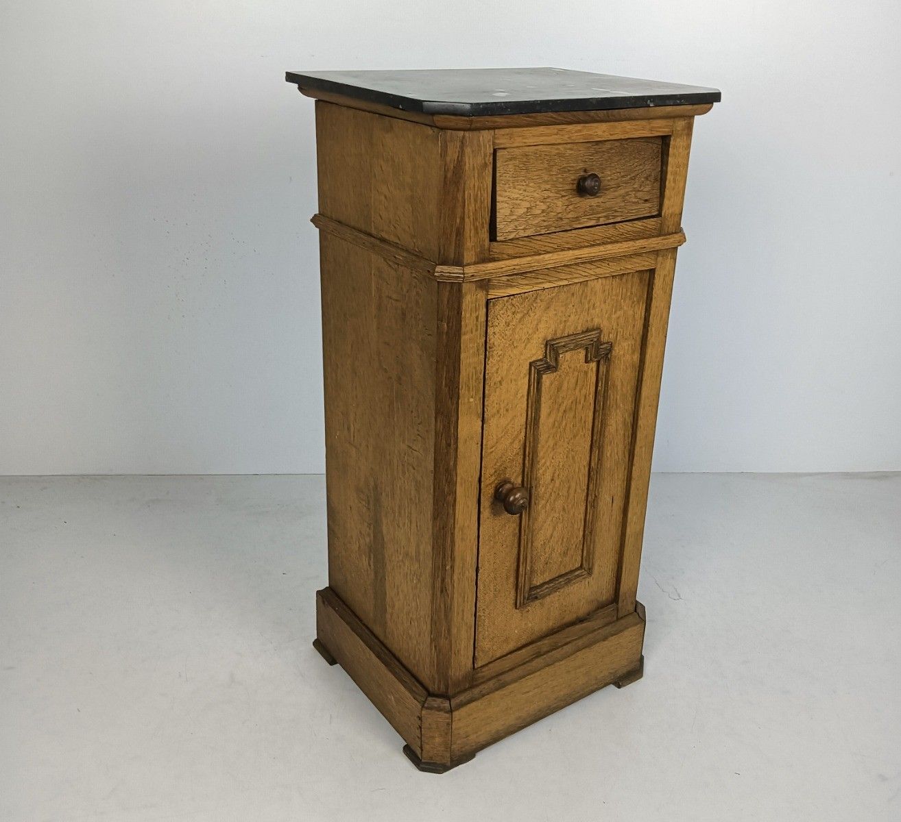 Antique Art Deco Art Nouveau Side Cabinet Table Nightstand End Table Wood Black photo Furniture