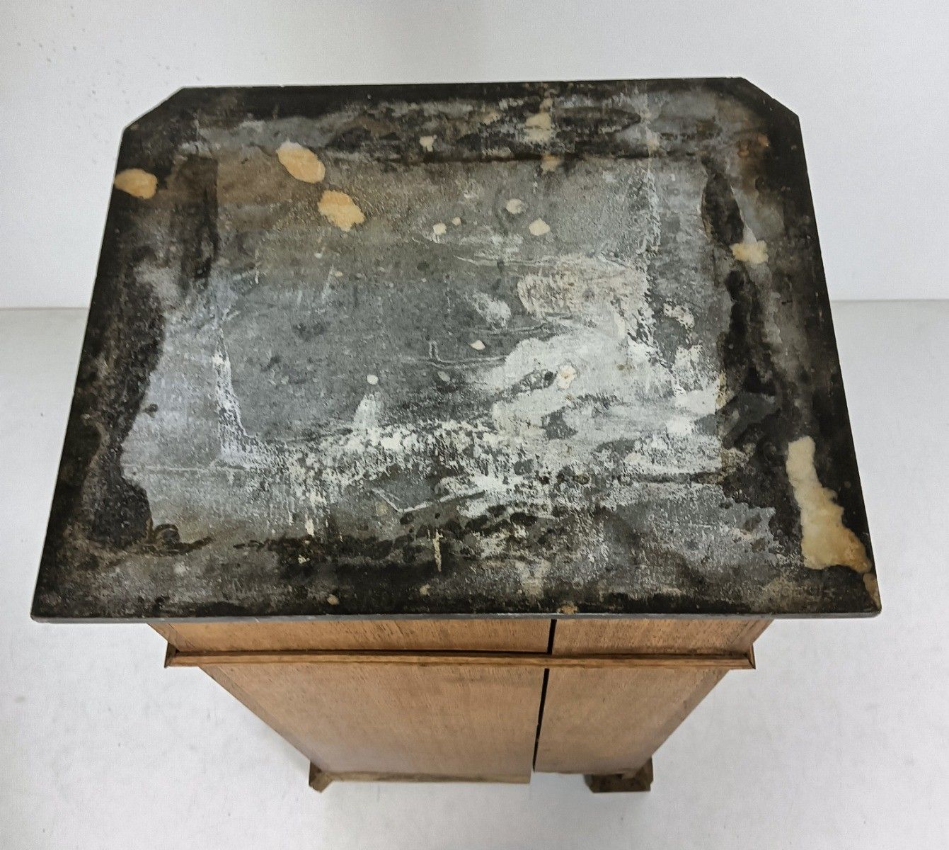 photo for sale Antique Art Deco Art Nouveau Side Cabinet Table Nightstand End Table Wood Black