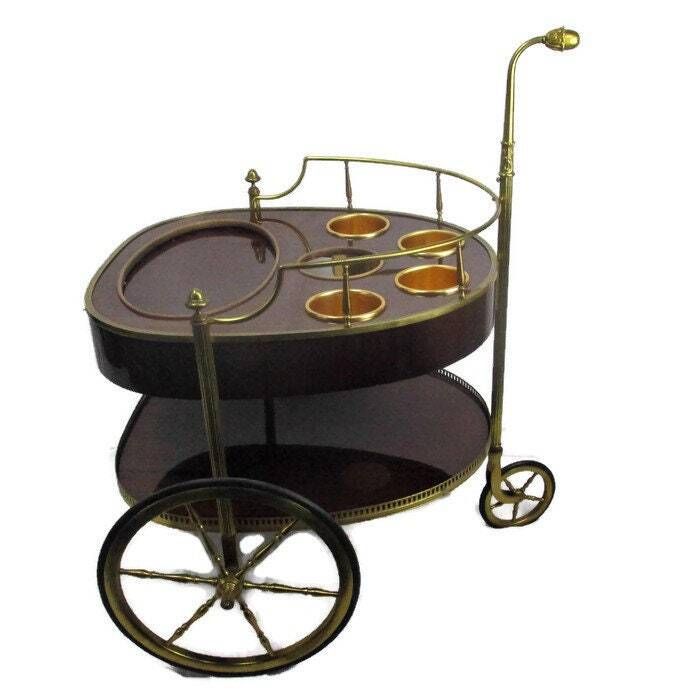 Stunning Design Bar Cocktail Tea Cart Trolley Kitchen Funky Extremely Rare Wow