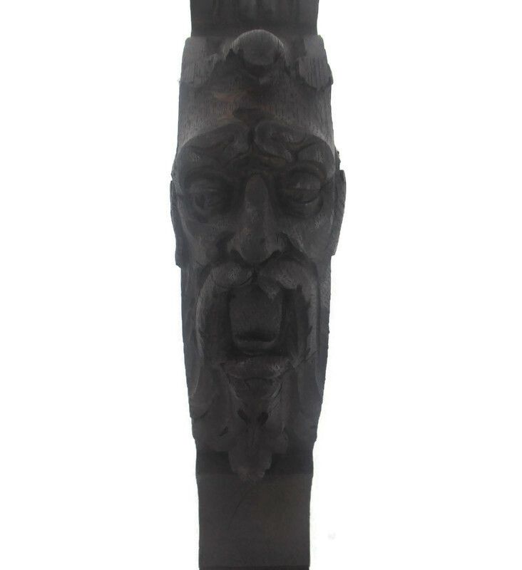 Gothic Satyr Antique Corbel Trim Hand Carved Wood  Architectural Salvaged  Wow