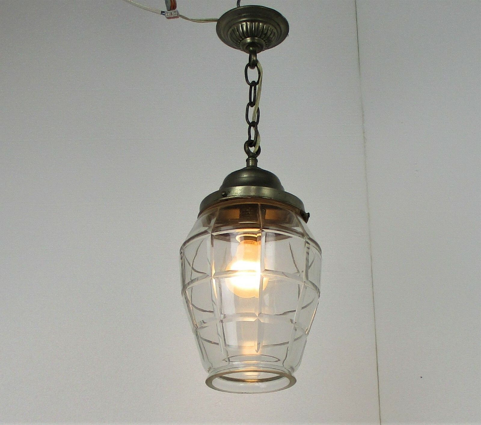 Chandelier Pendant Light Etched  Intaglio Glass  Shadeornate Art Deco Style photo furniture