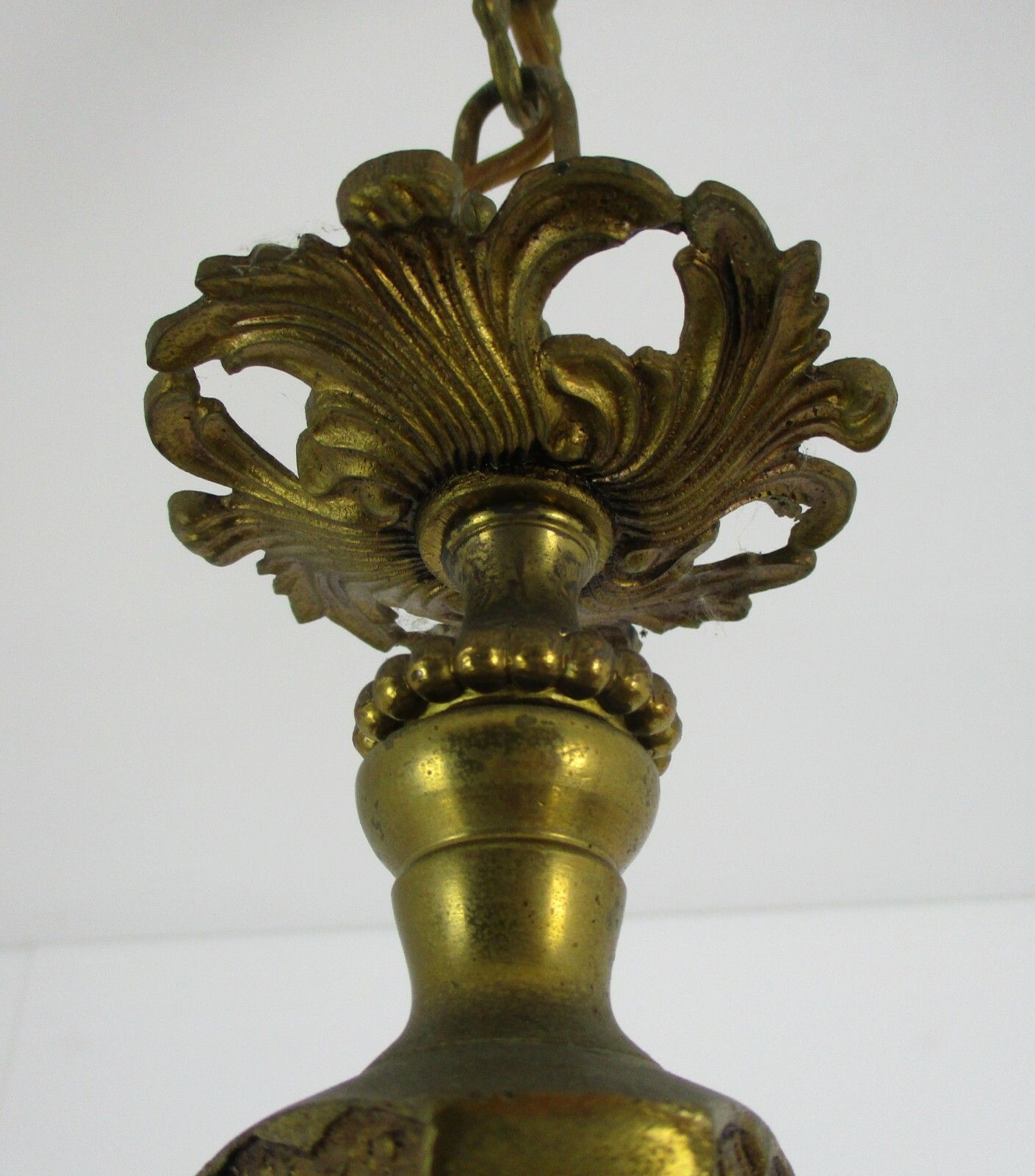 Stunning Chandelier 8 Lights Arm Putti Cherubs Hollywood Regency Ornate  Brass photo vinterior