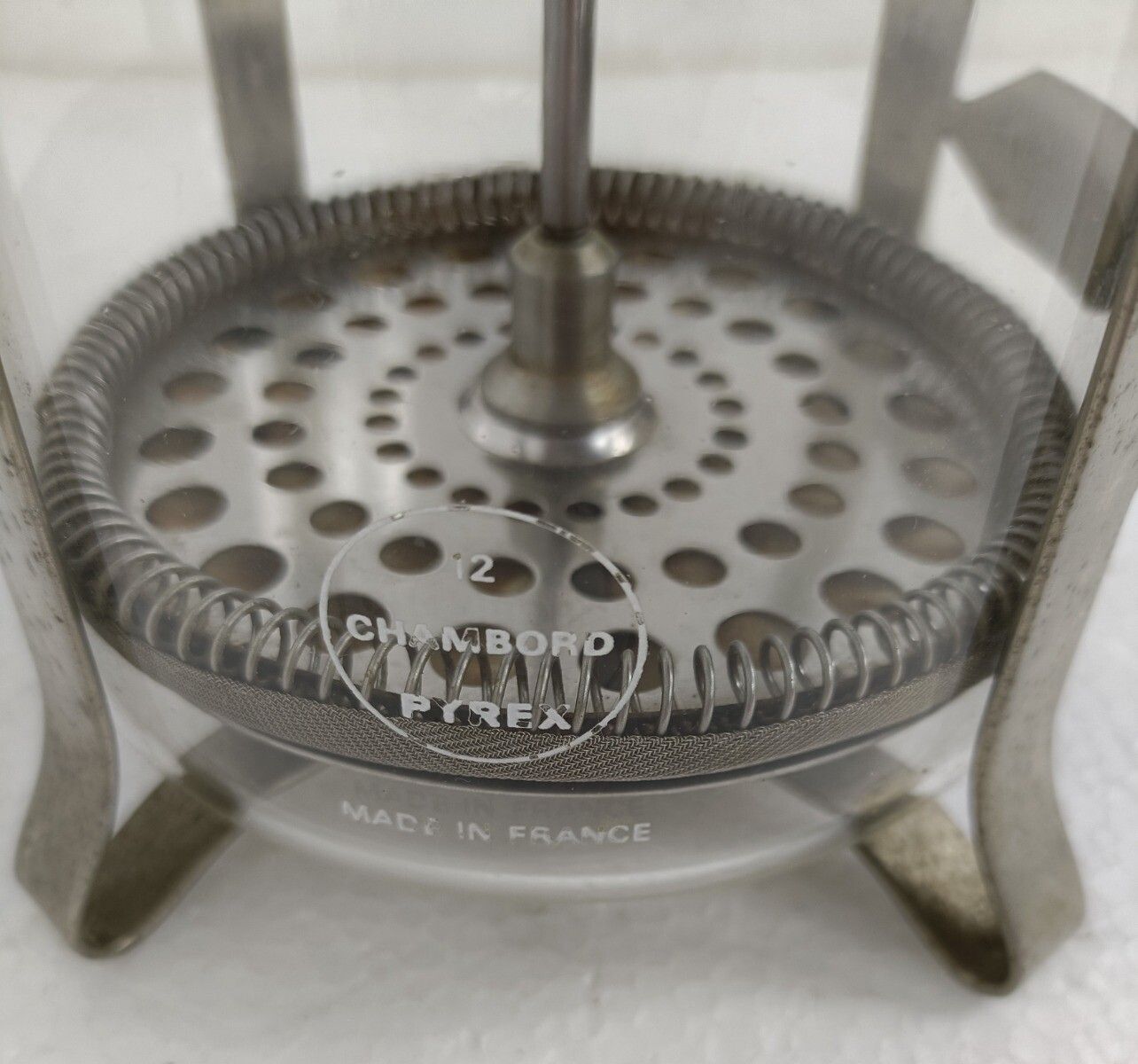 Exc Pyrex Chambord French Press Coffee Maker Plunger Melior France Stainless S photo for sale