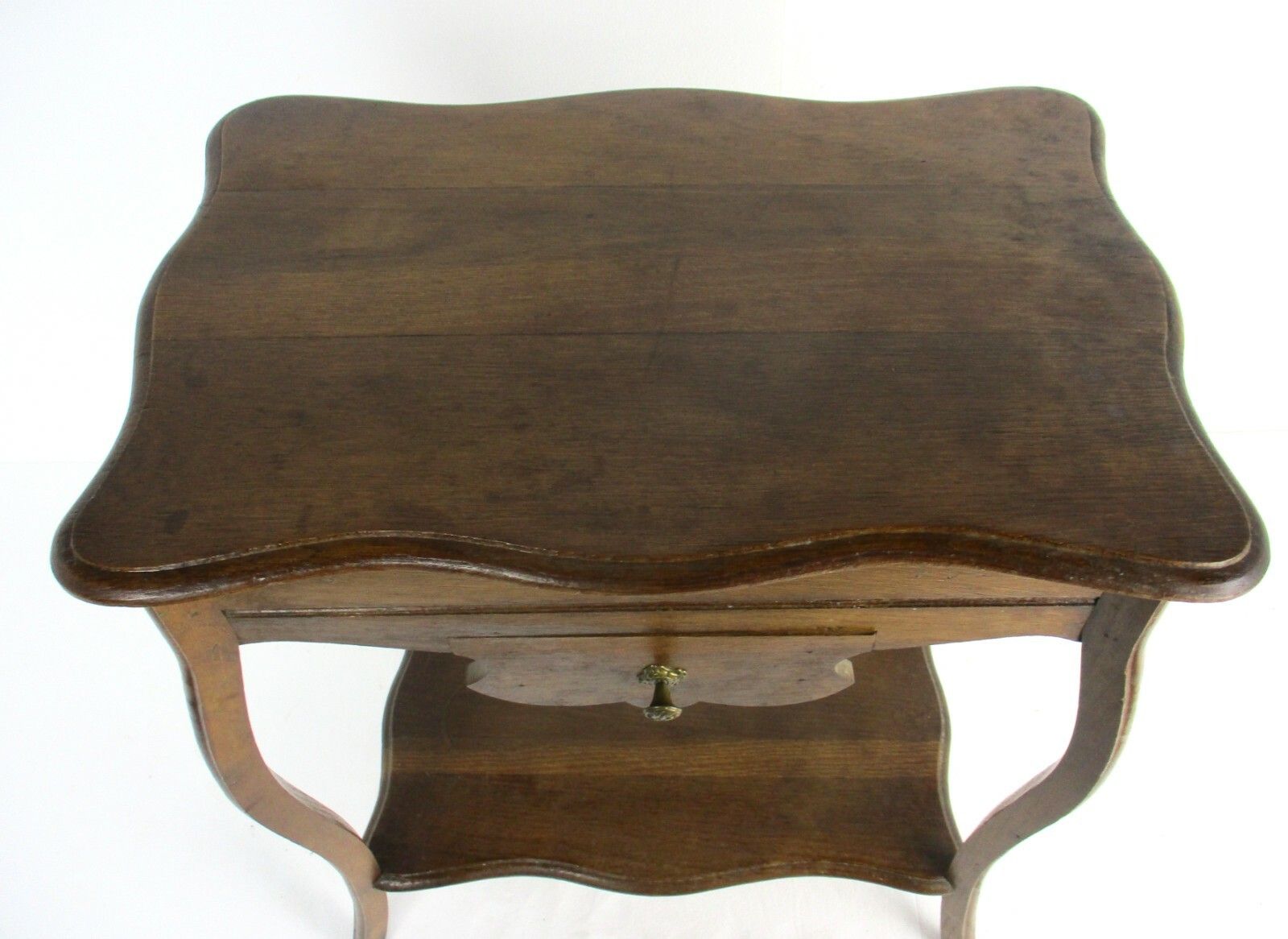 Antique Art Nouveau Wood Sewing Quilting Box Table Cabinet Two Tier  Gorgeous photo 501.0