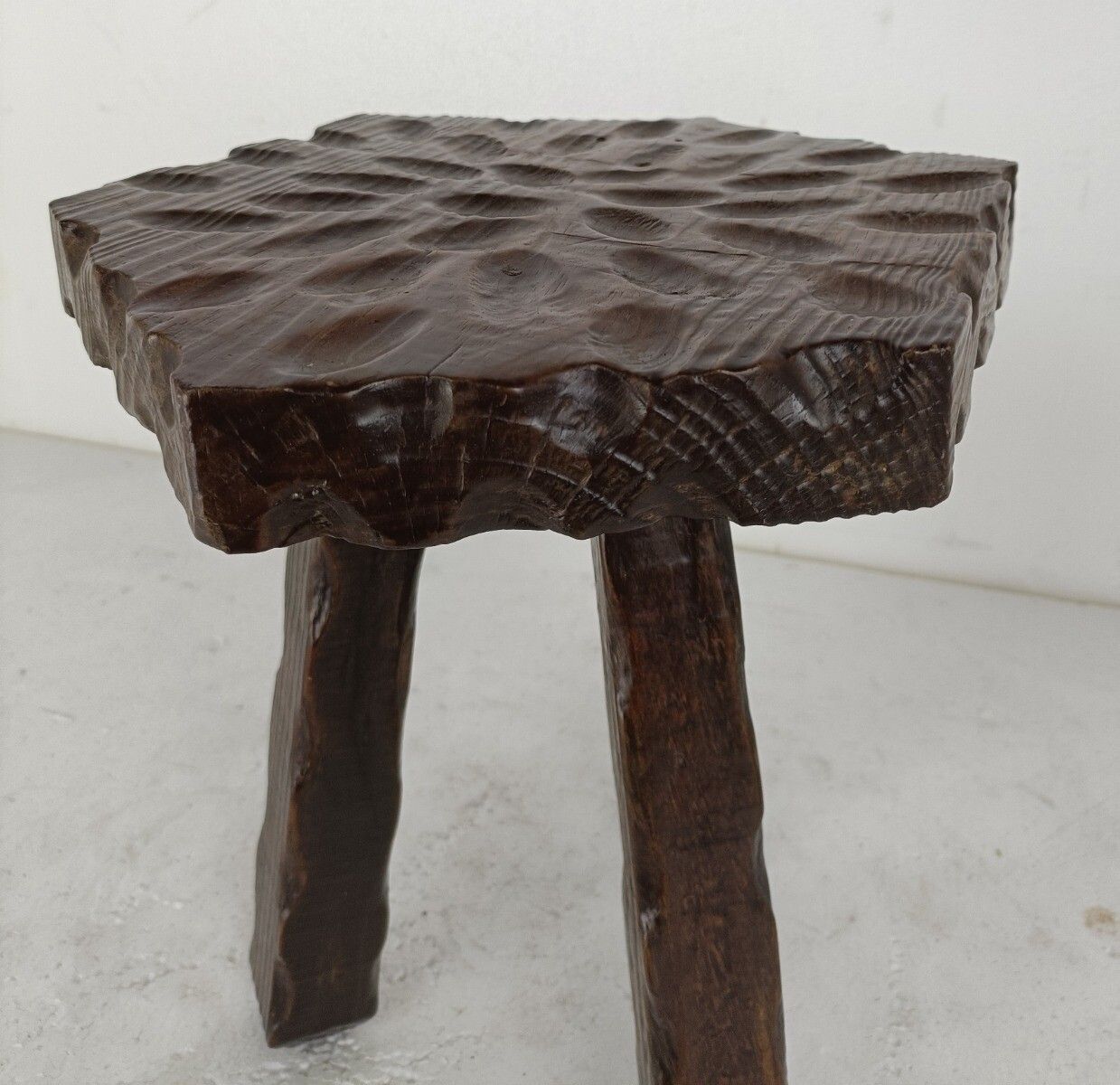 Spanish Tripod Side Display Wine Milking Stool Table Pedestal Plant Bonsai Stand photo Furniture