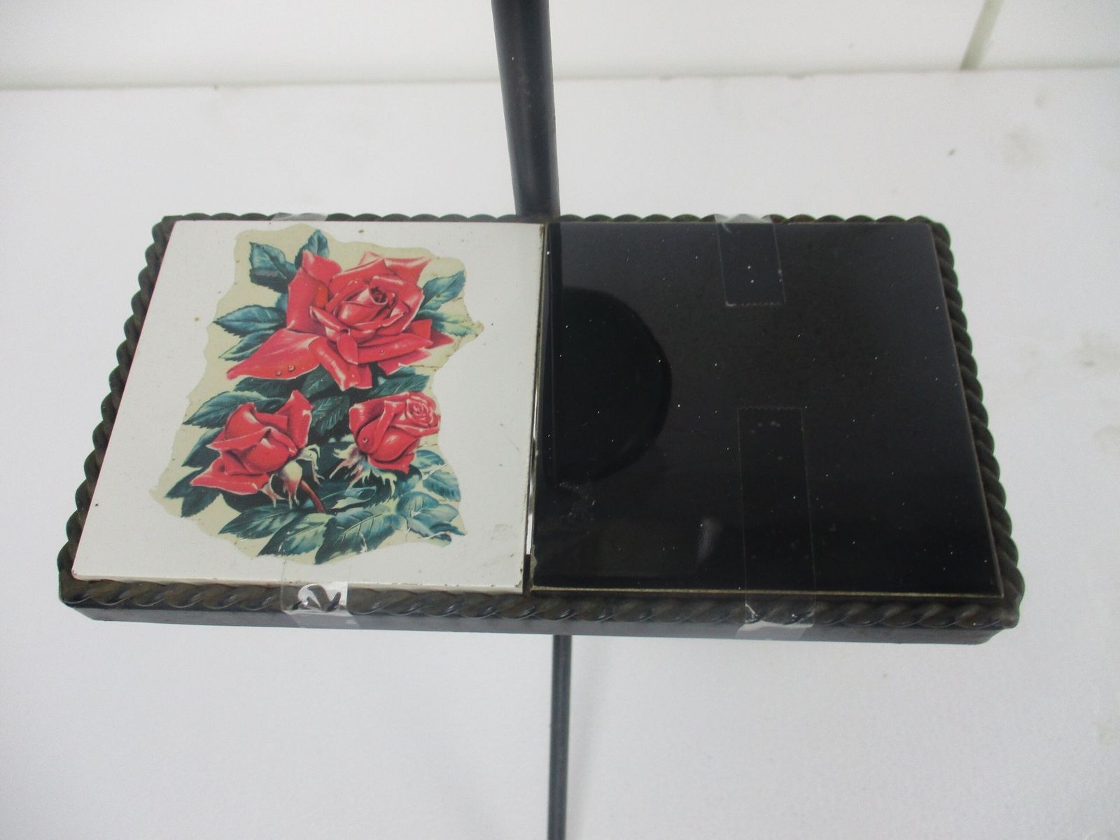 Funky Mid Century Modern Standing Ashtray Pedestal Side Table Tiles Retro Funky photo 121.0