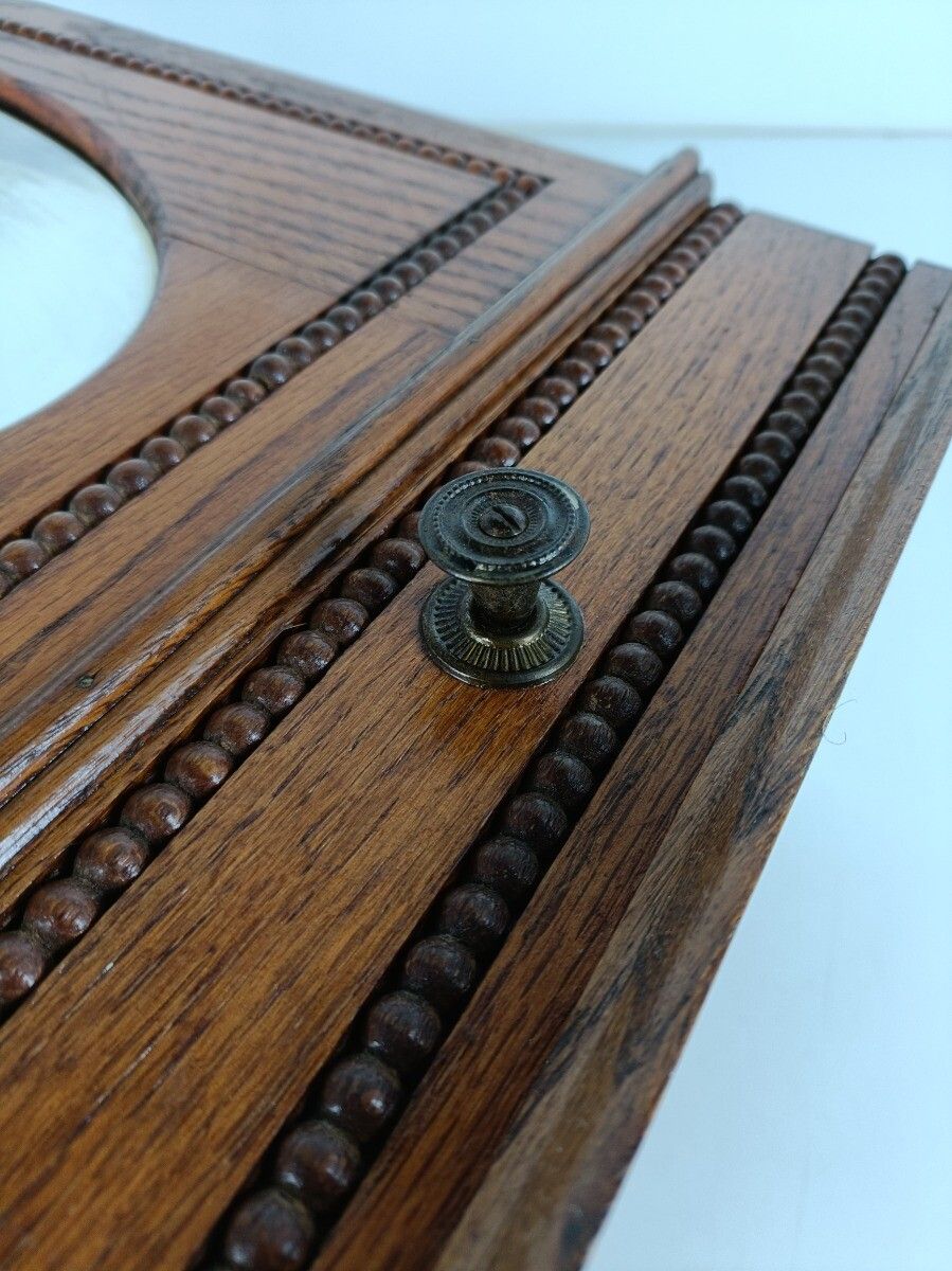Apothecary Medicine Cabinet Vintage Hobnails Wood Beveled Glass Kitchen Bathroom photo buy