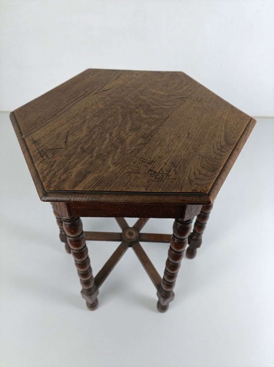 Antique Coffee Side Occasional Table Bobbin Legs Barn Farmhouse Style Gorgeous photo Furniture