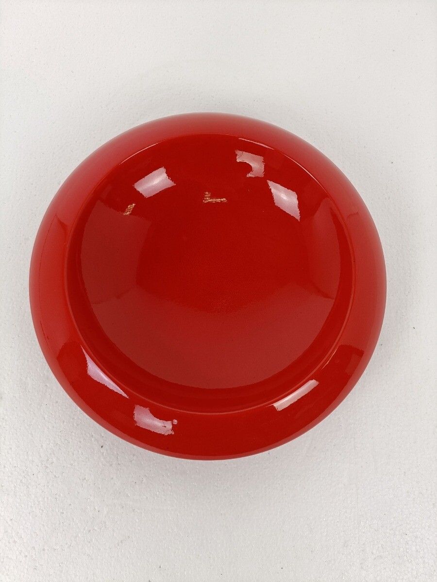 Pino Spagnolo For Sicart Italy, 1960/70's Space Age Dish Bowl Collector Red Ce photo Home Decor
