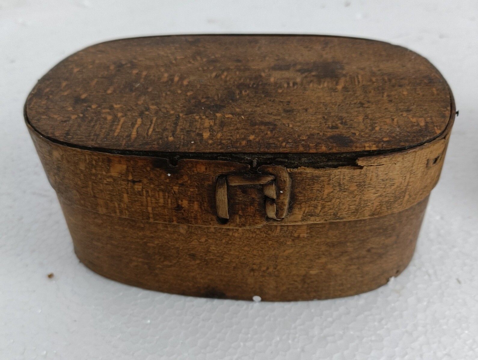 Set Of Three Small Antique  Wooden Cheese Boxes  Bent Wood Primitive Htf Art Nou photo Home Decor