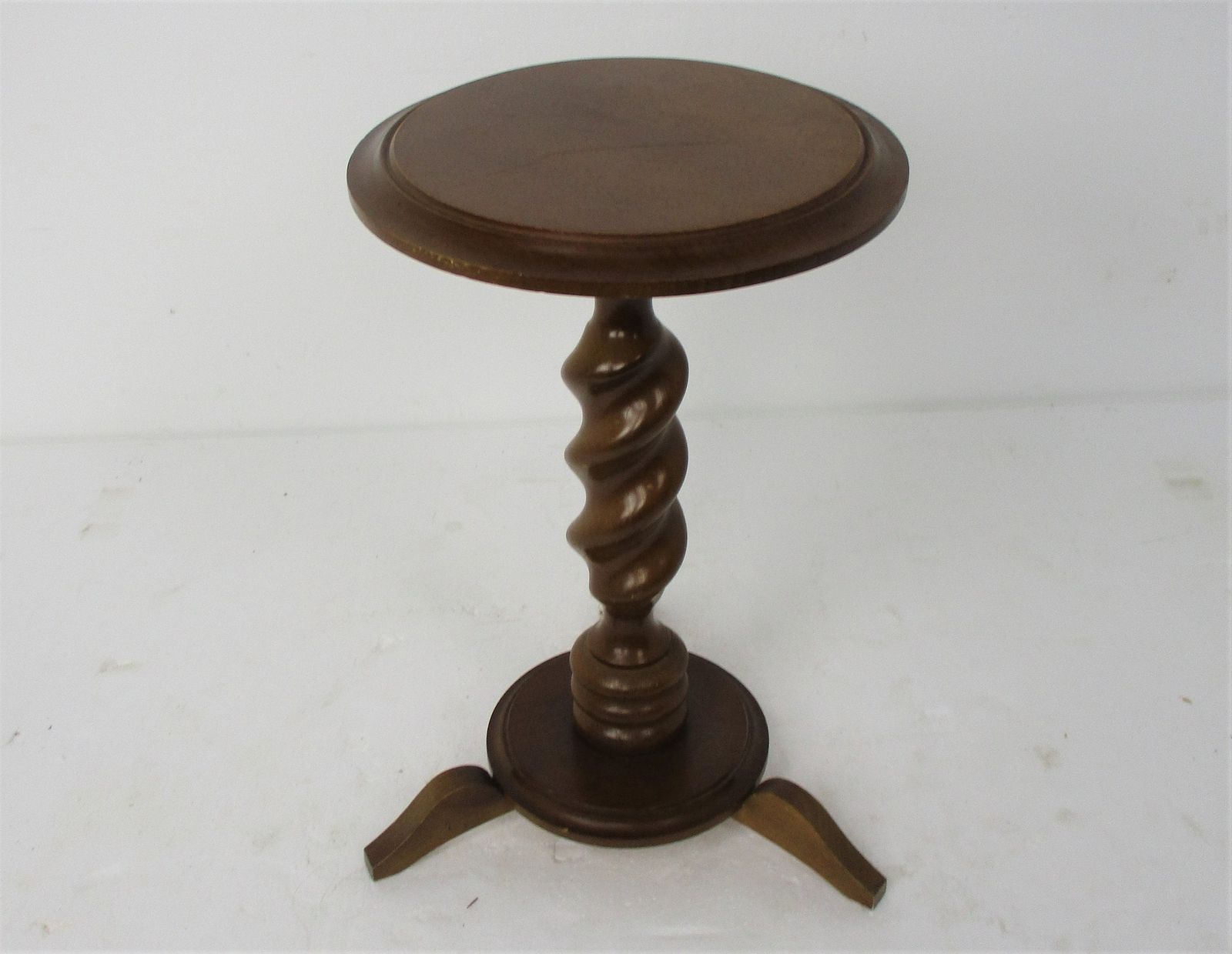 Small Barley Twist Tripod Side Display Table Pedestal Plant Bonsai Stand Barn Co photo furniture