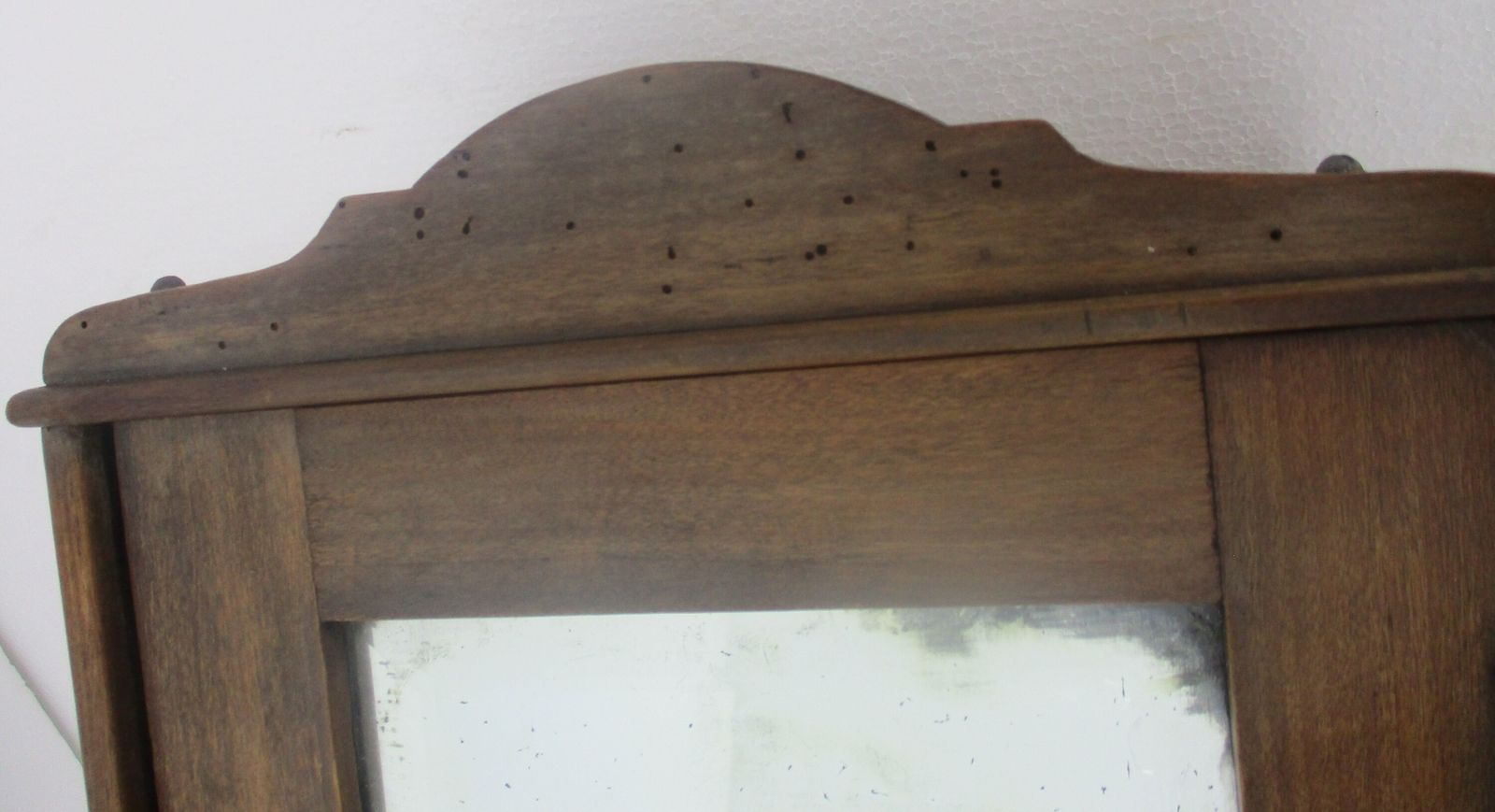 Small Kitchen Medicine Apothecary Bathroom Cabinet Carved Wood Beveled Glass Lov photo Furniture
