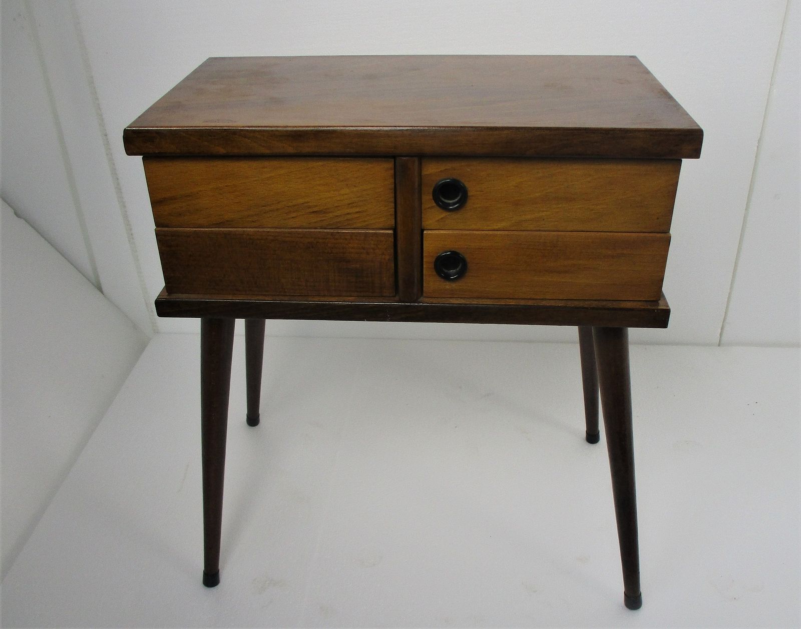 Vintage Nightstand Mid Century Danish Modern Style End Table Modernist Funky Era photo buy