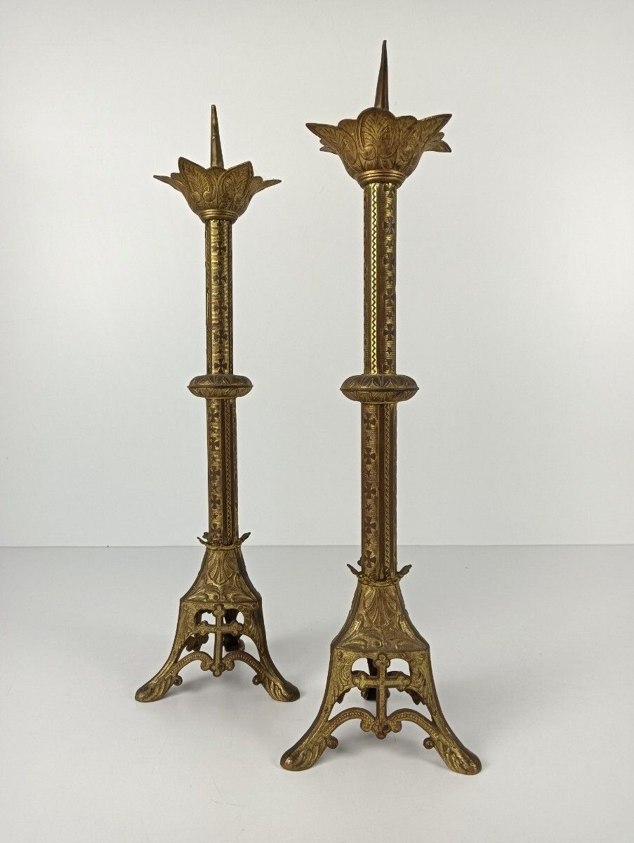 Candle Stick Candle Holders Brass Angel Faces Putti Eagle Legs Antique Couple Be photo furniture