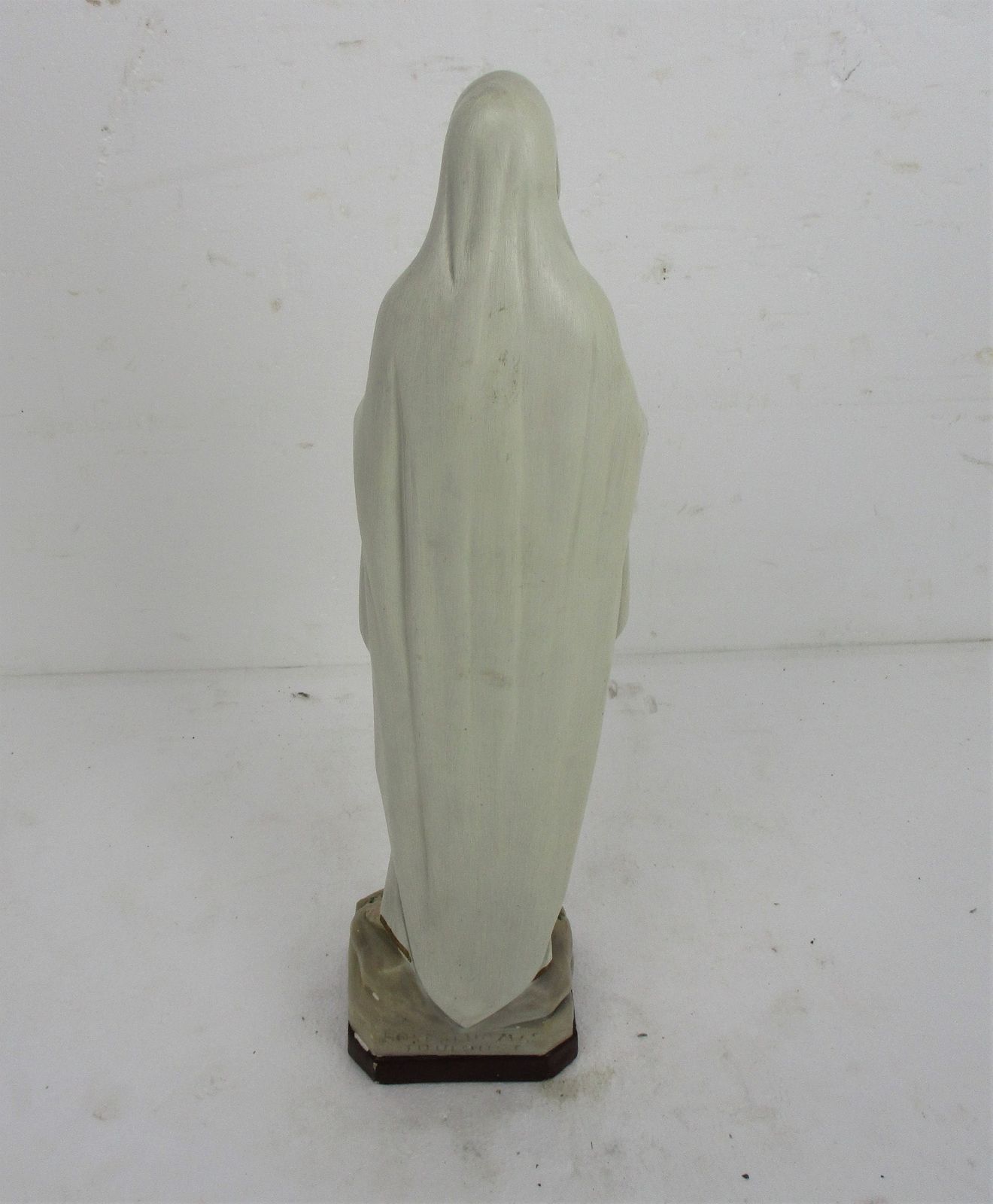 photo for sale Large Statue Virgin Mary Madonna Plaster Folded Hands Chapel Gorgeous Face 24.4&