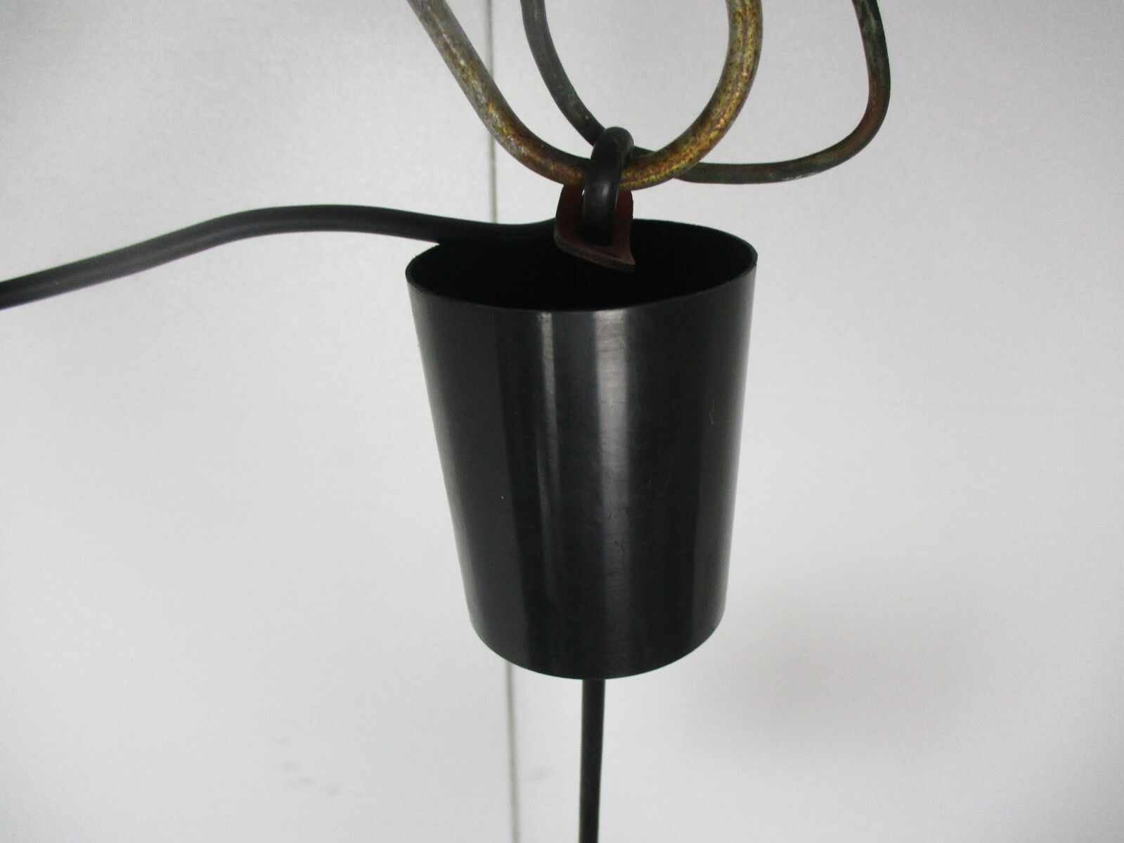 Chandelier Pendant 1 Light Frosted Ice Hard Plastic Germany German Vintage photo vinterior