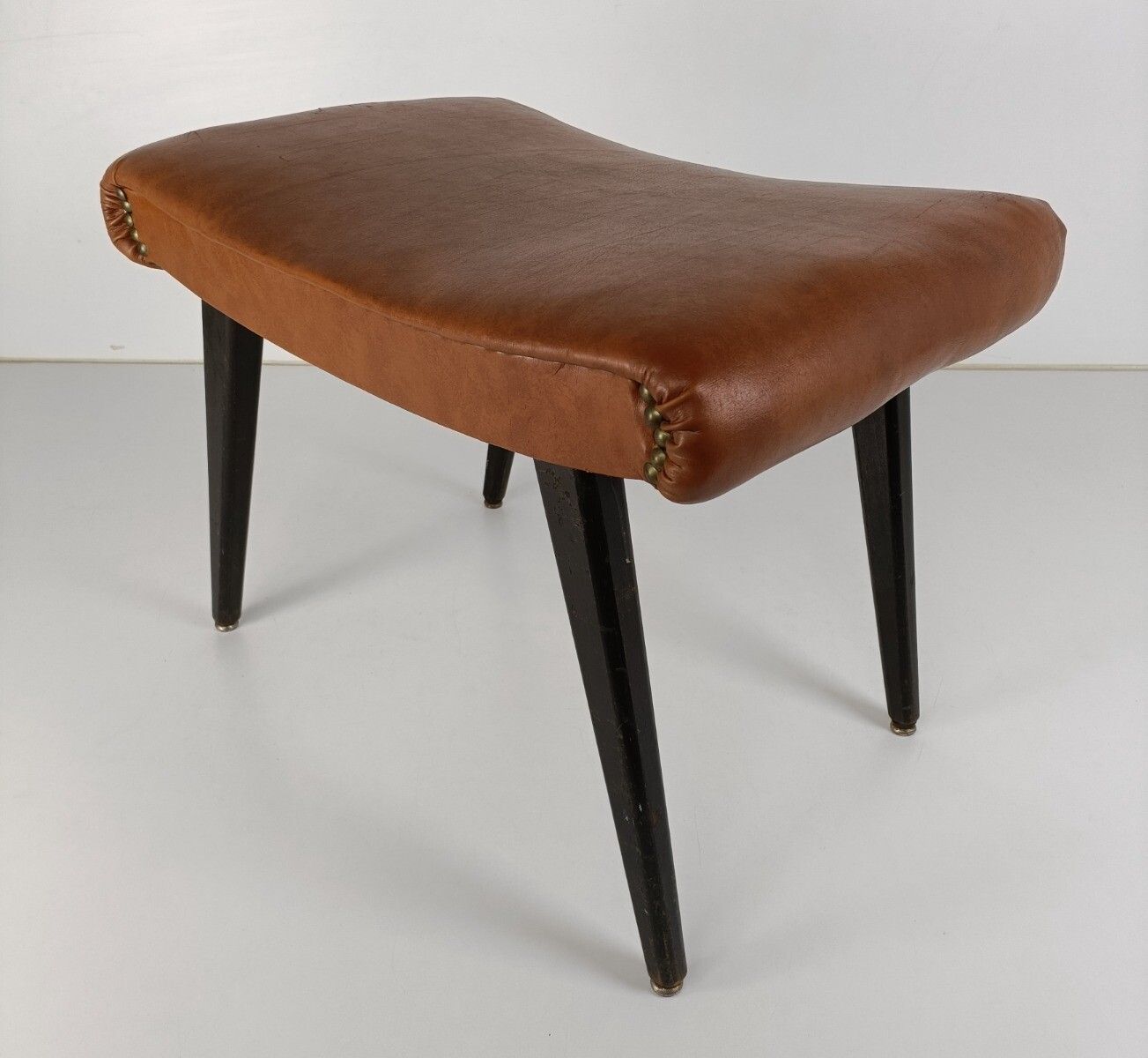 Vintage  Footstool Ottoman Foot Rest Bench Poof Mid Century Modern photo Furniture