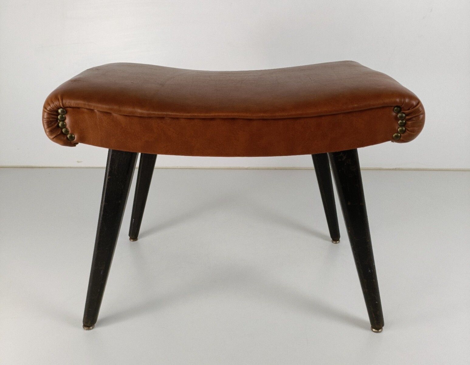 Vintage  Footstool Ottoman Foot Rest Bench Poof Mid Century Modern photo buy