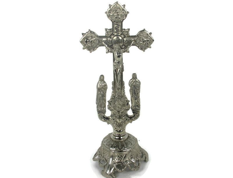 Standing Crucifix Cross Saint John Saint Mary  Magdalene Golgotha Apostles Ornat