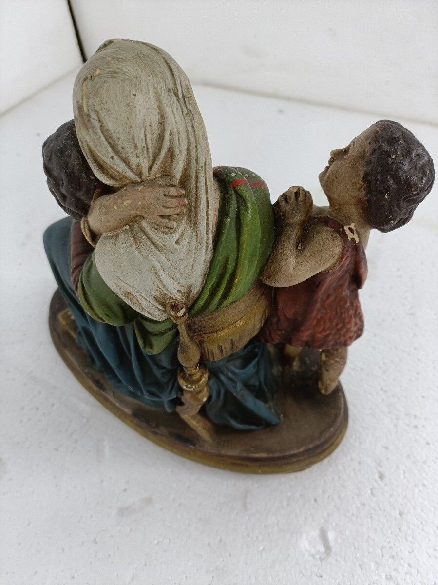Virgin Mary Madonna Della Sedia Seggiola Plaster Statue Rafael John The Baptist photo buy
