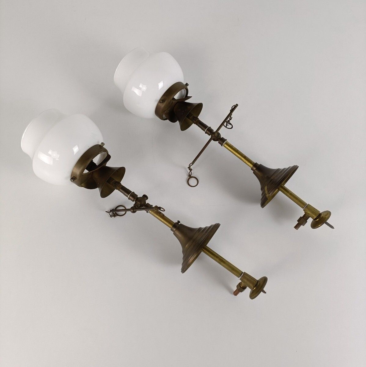 Couple Of Gass Pendants Sconces Antique Glass Shades Very Rare photo furniture