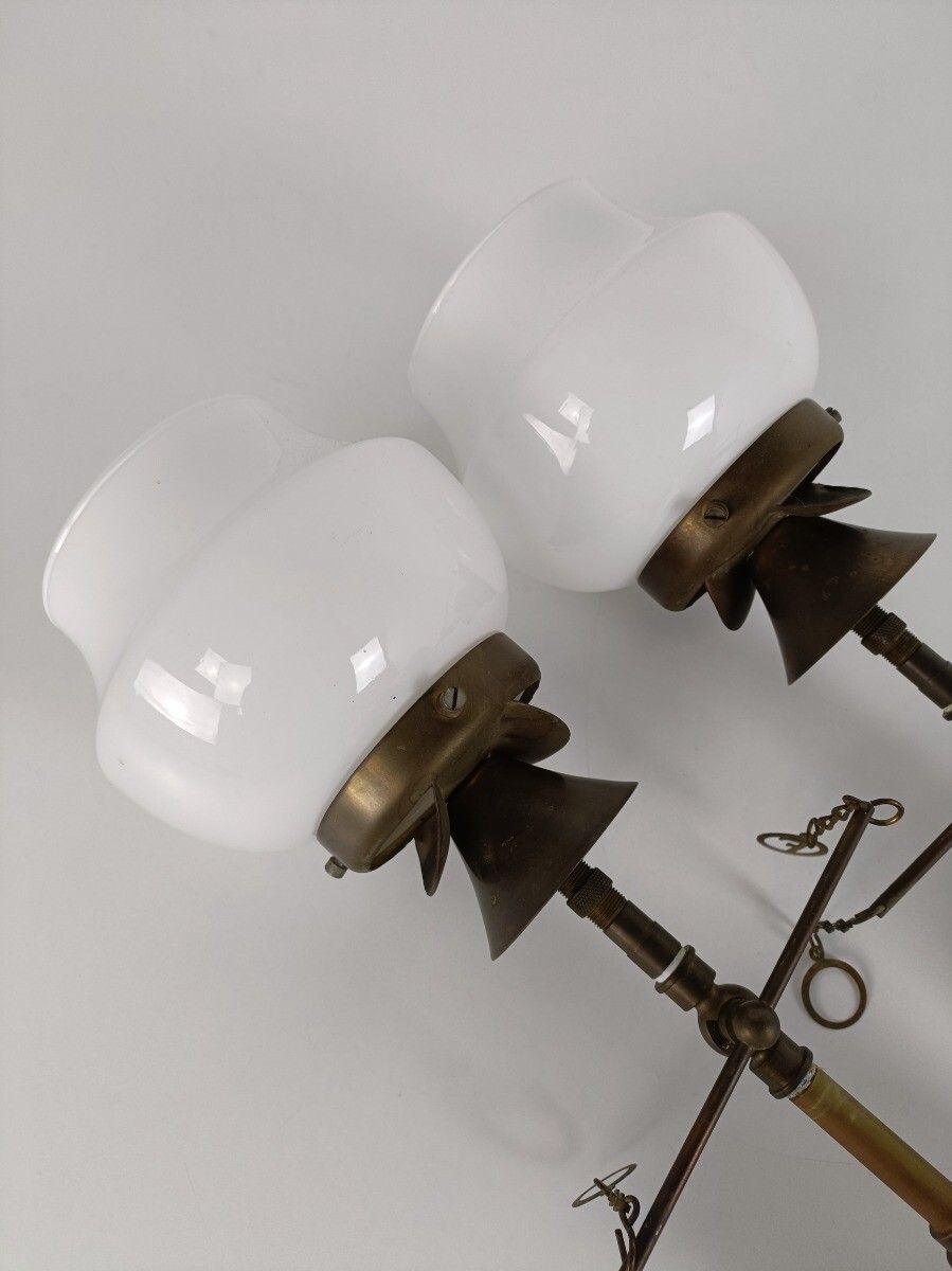 Couple Of Gass Pendants Sconces Antique Glass Shades Very Rare photo 400.0