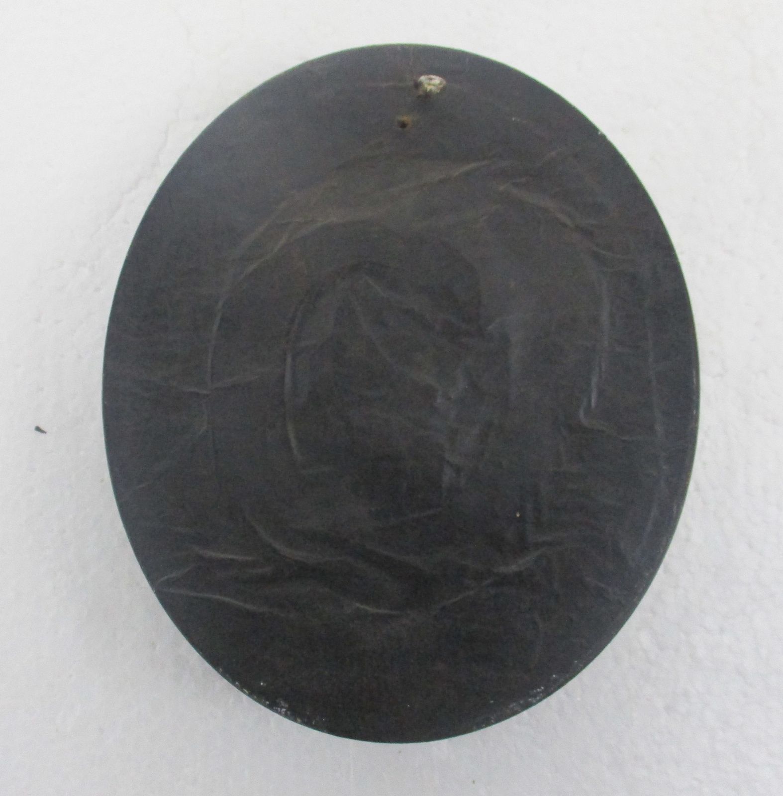 Antique Oval Ornate Wooden Frame  Convex Glass Dome Jesus Christ With Children L photo Home Decor