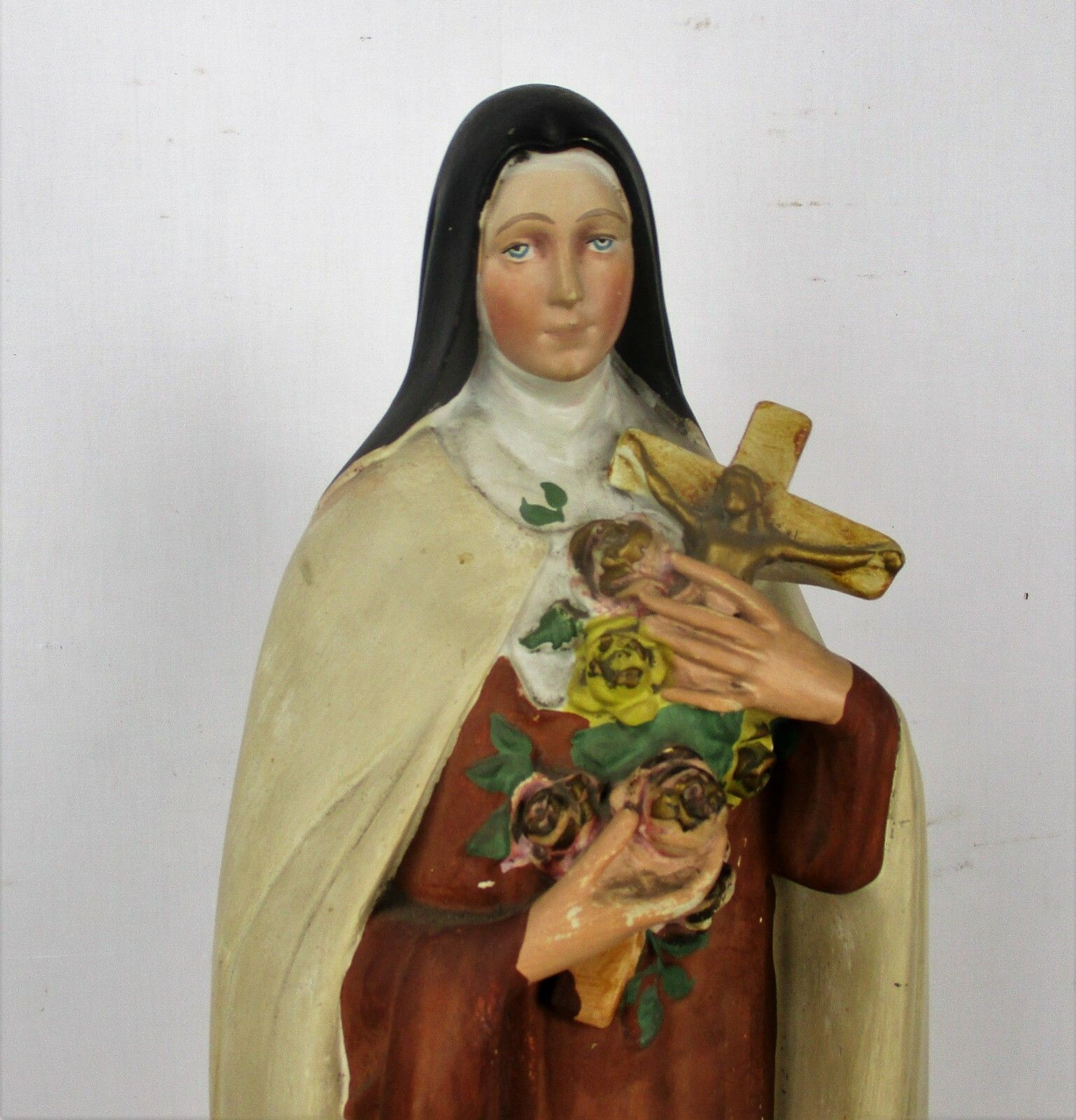 Large  Statue Plaster St Therese Lisieux Little Flower Of Jesus  Chapel 21.65" photo furniture