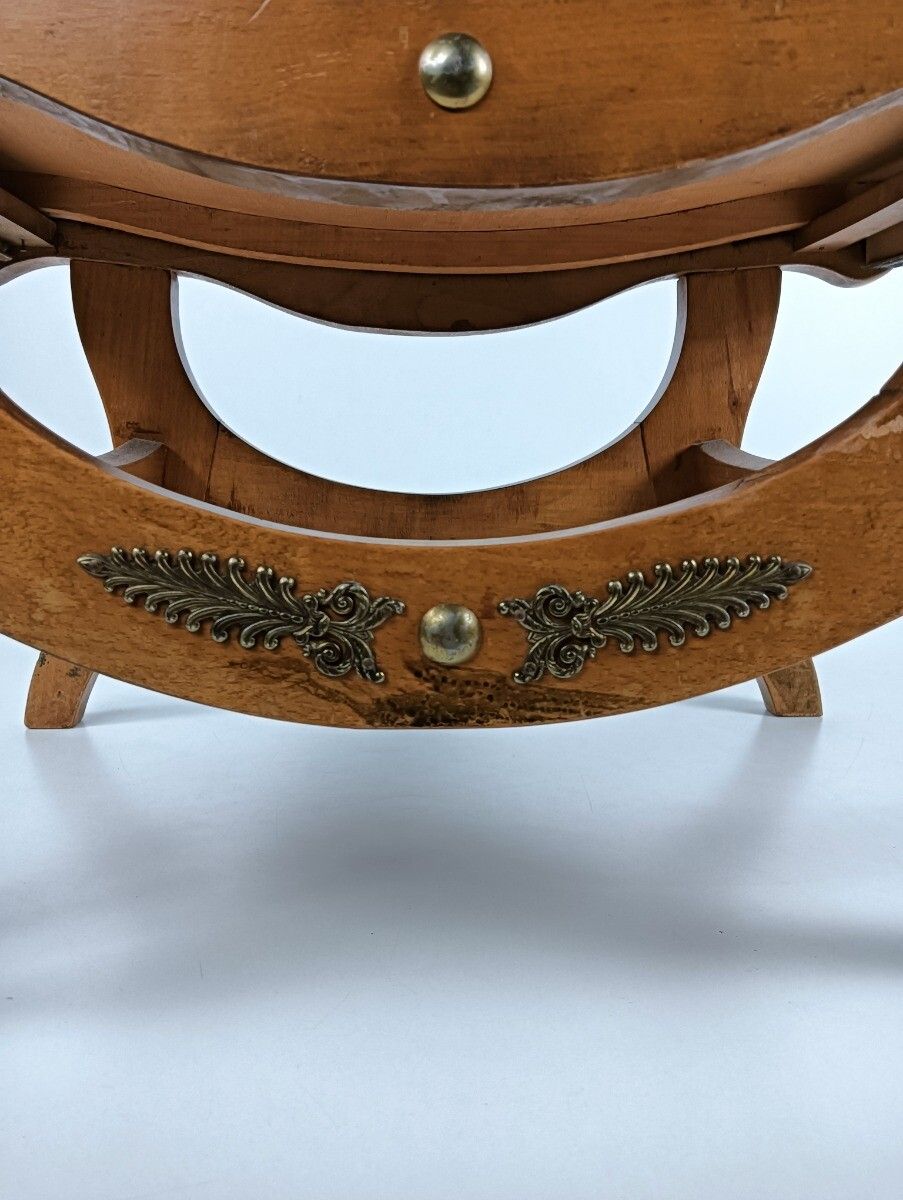 photo furniture Vintage Foot Stool Ottoman Footstool Wooden Wooden Legs  Cowhide Funky Authentic